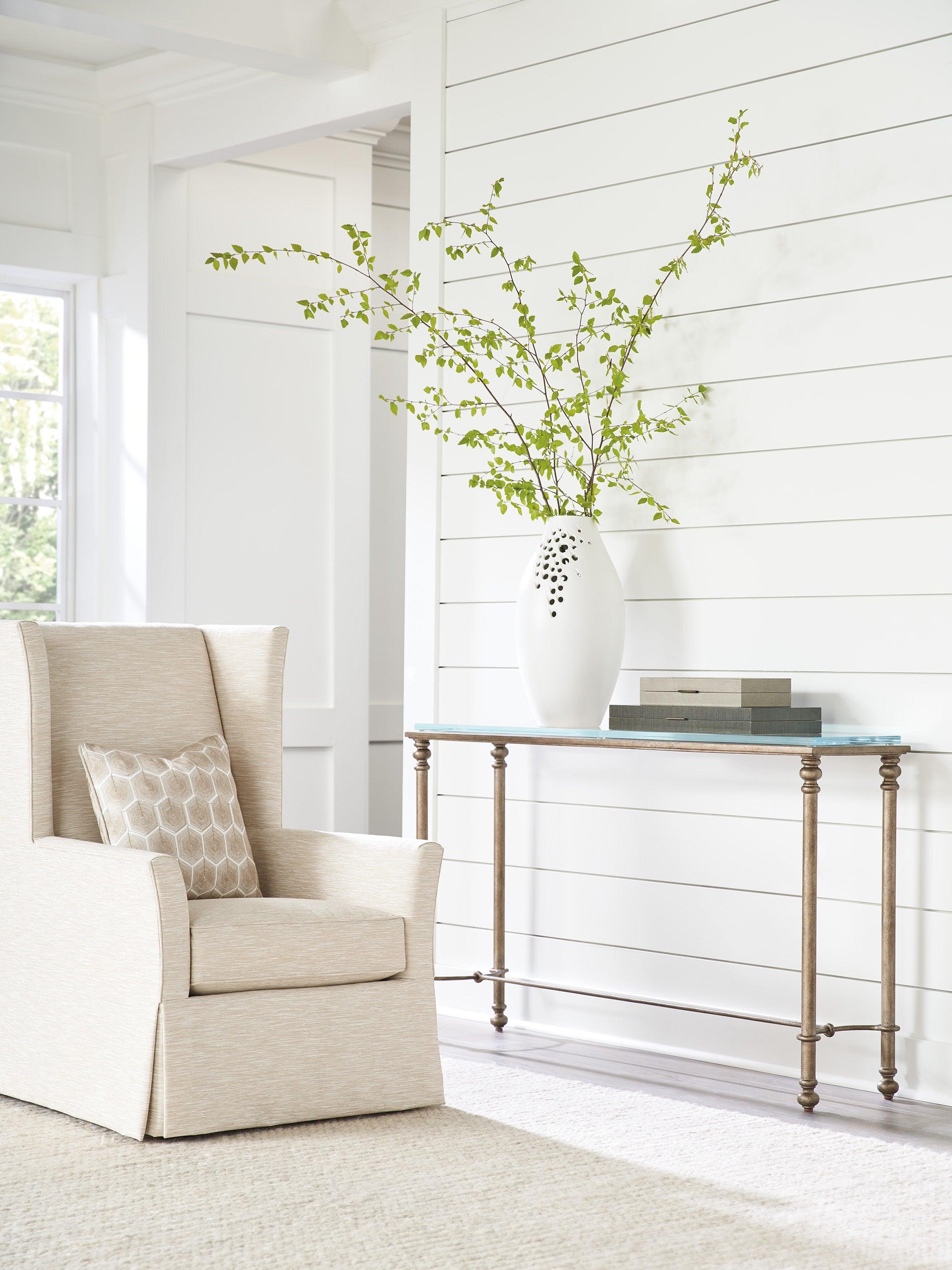 Laguna Bluff Metal And Glass Console - Remutear