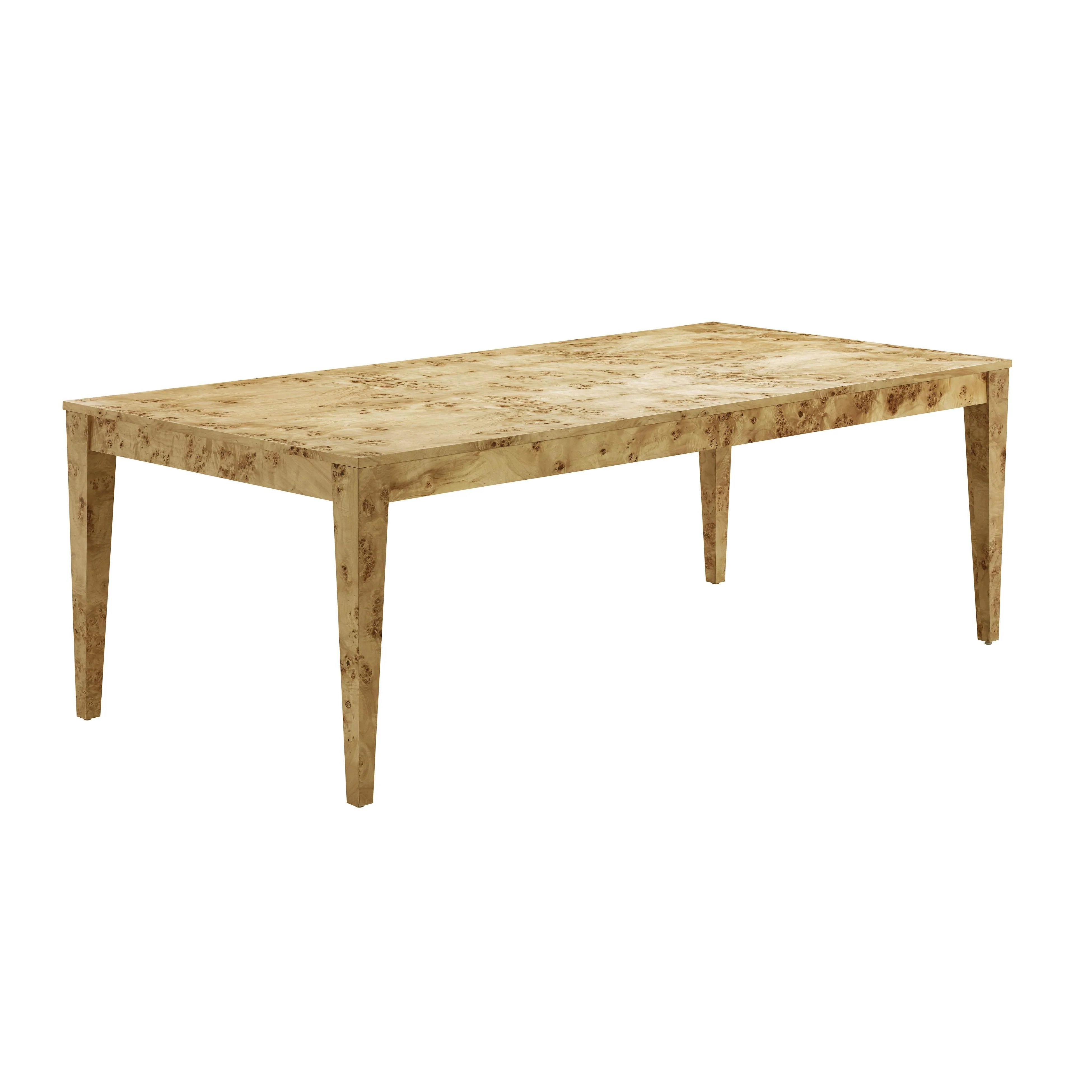 Brandyss Natural Burl Rectangular Dining Table - Remutear