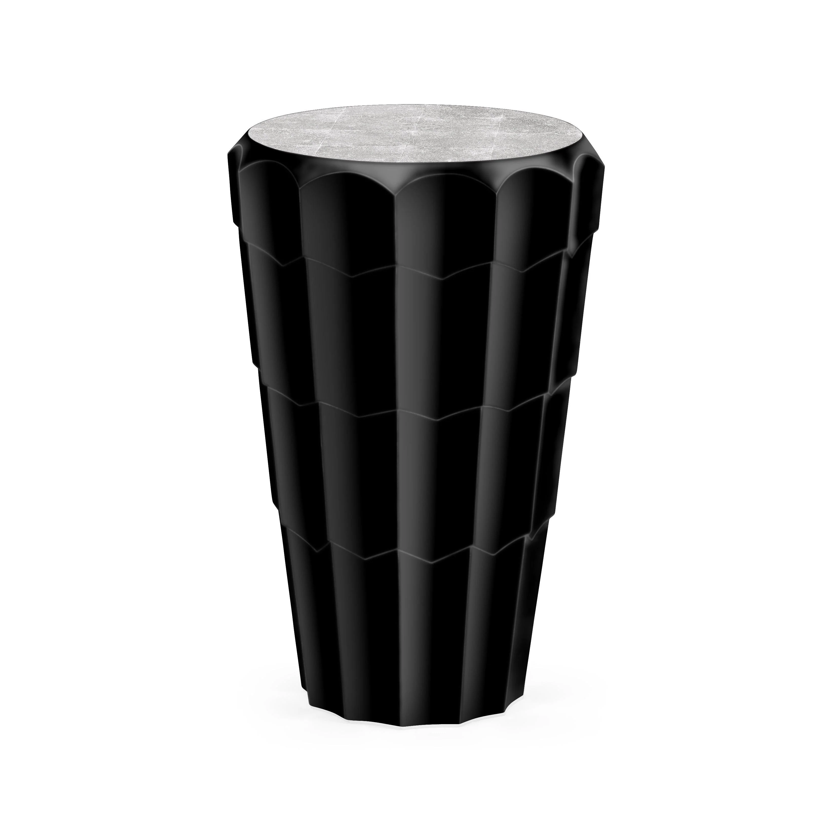 Modern Accents Art Deco Black Side Table - Remutear