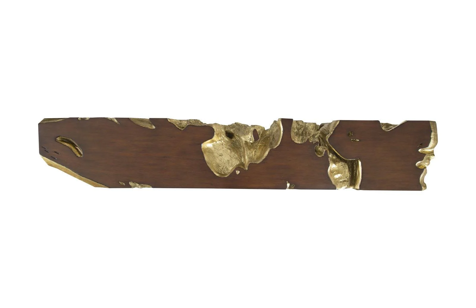 Freeform Console Table, Gold Leaf, Faux Bois, LG - Remutear