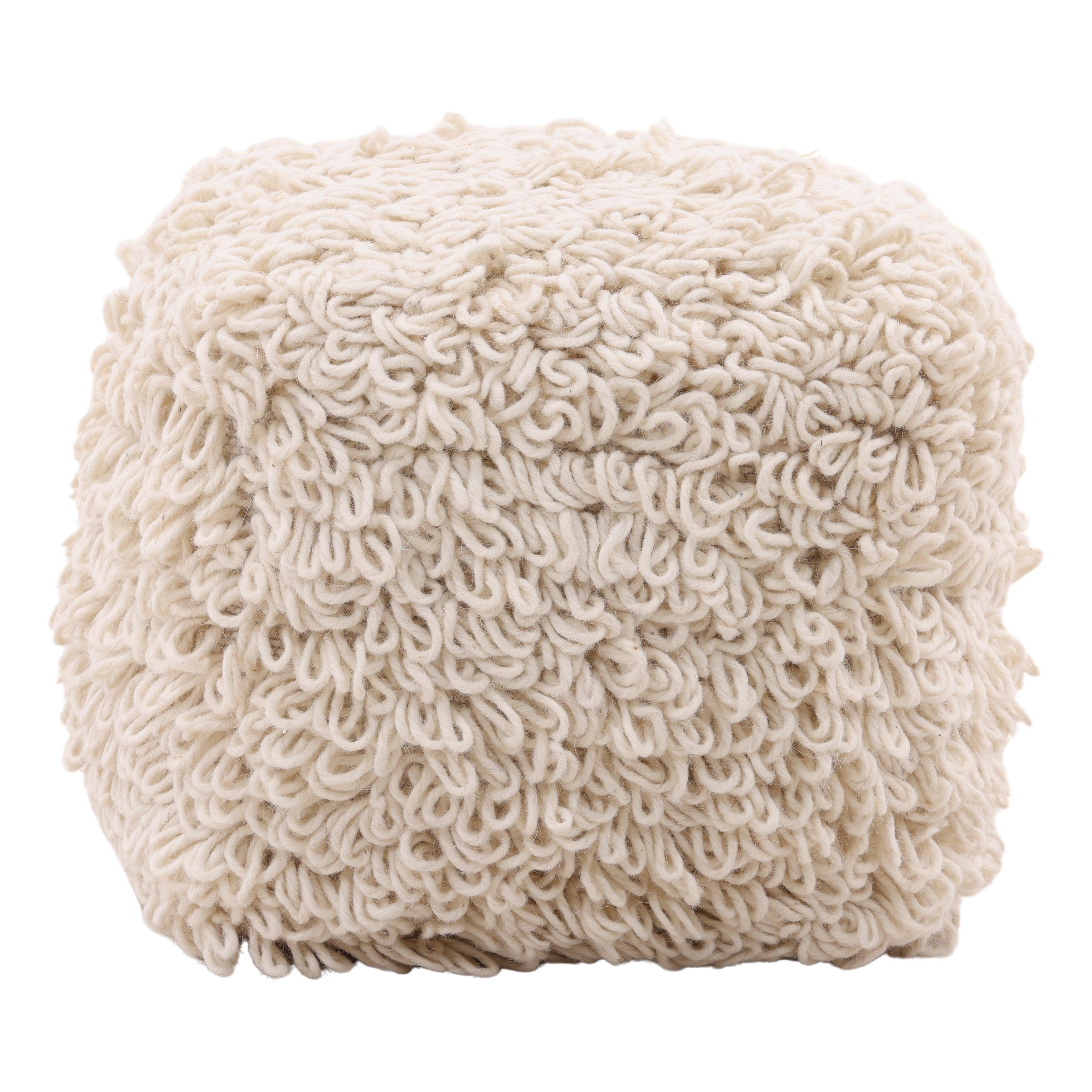 Mende Pouf Ivory - Remutear