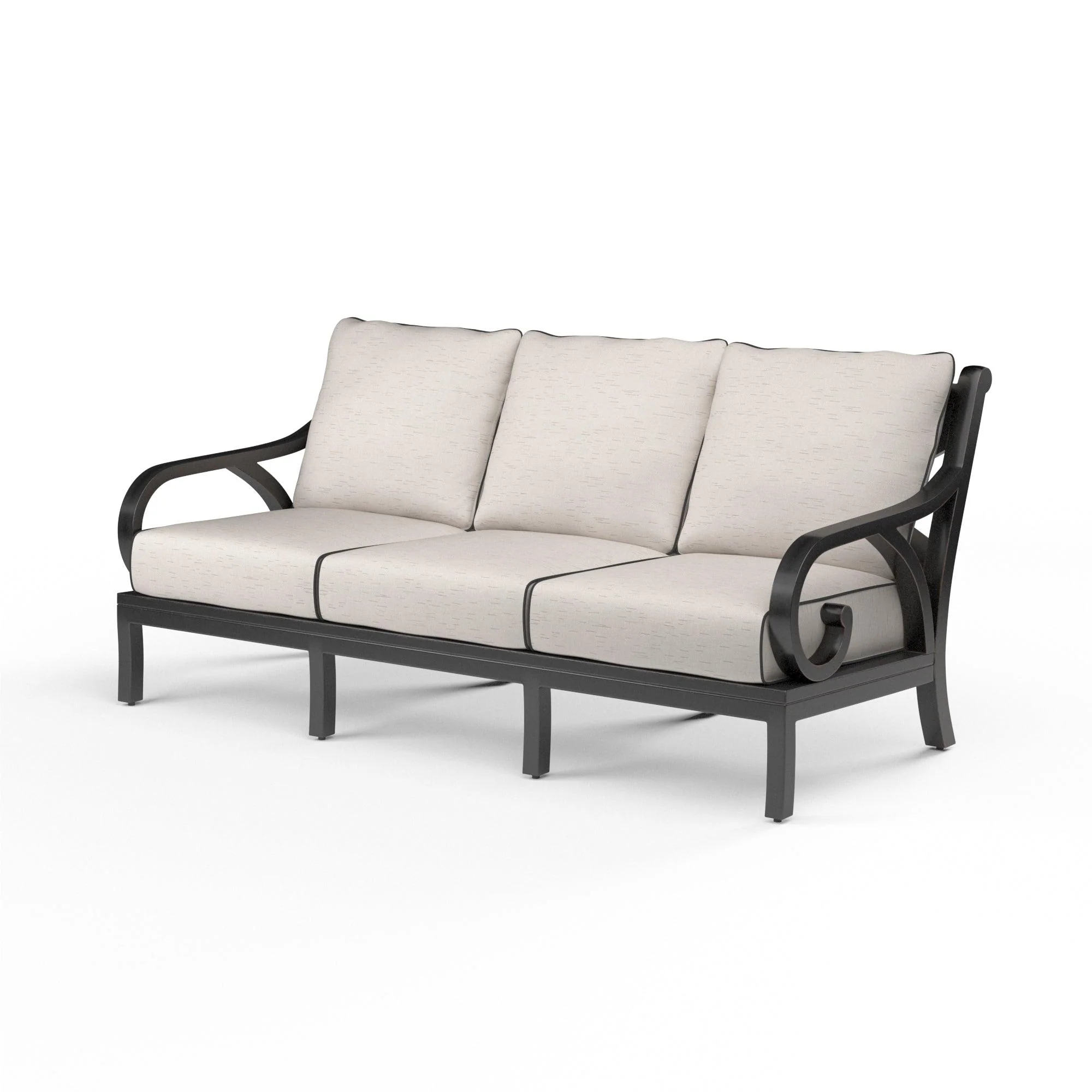 Monterey Sofa in Frequency Sand w/ Contrast Canvas Java Welt - Remutear