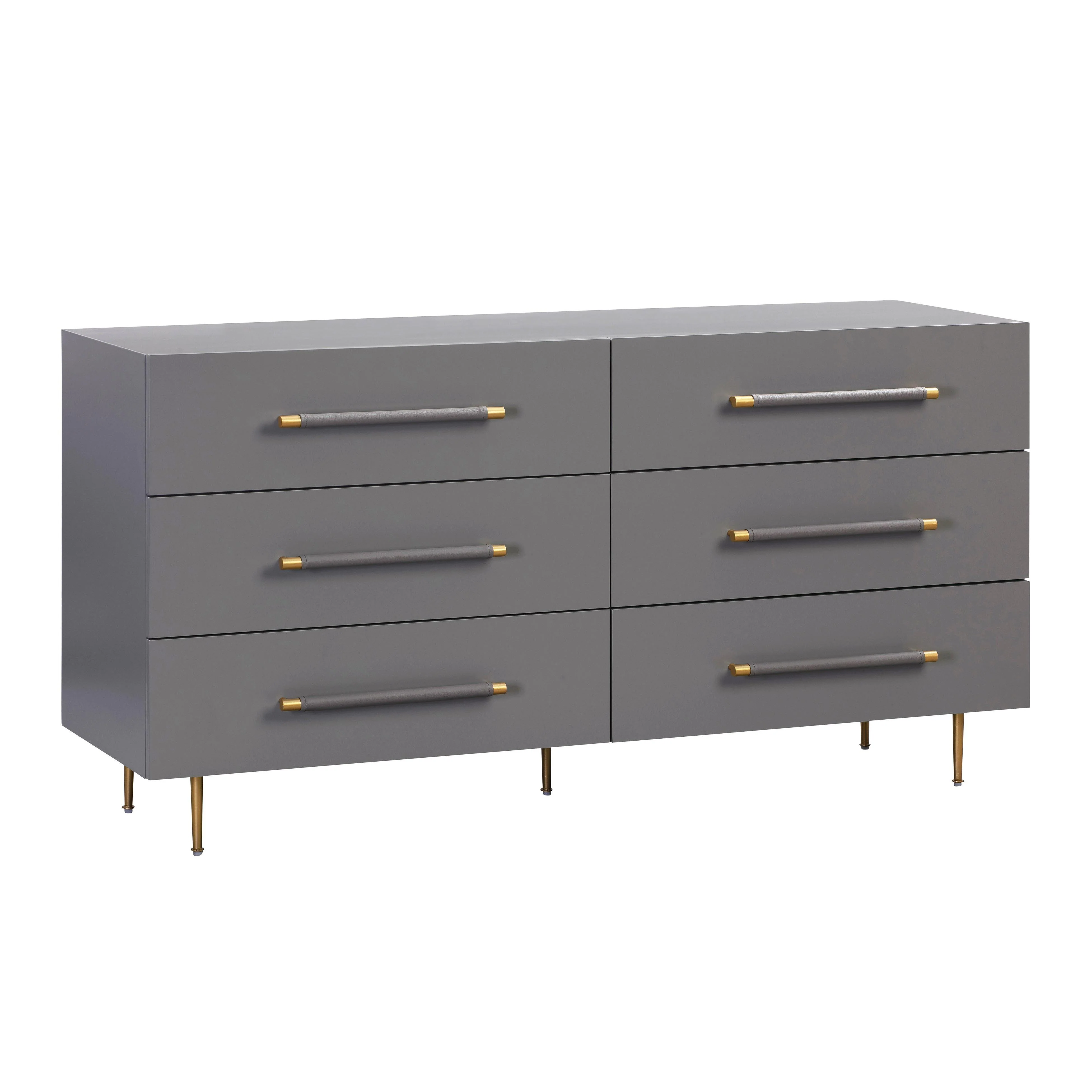 Trident Grey 6 Drawer Dresser - Remutear