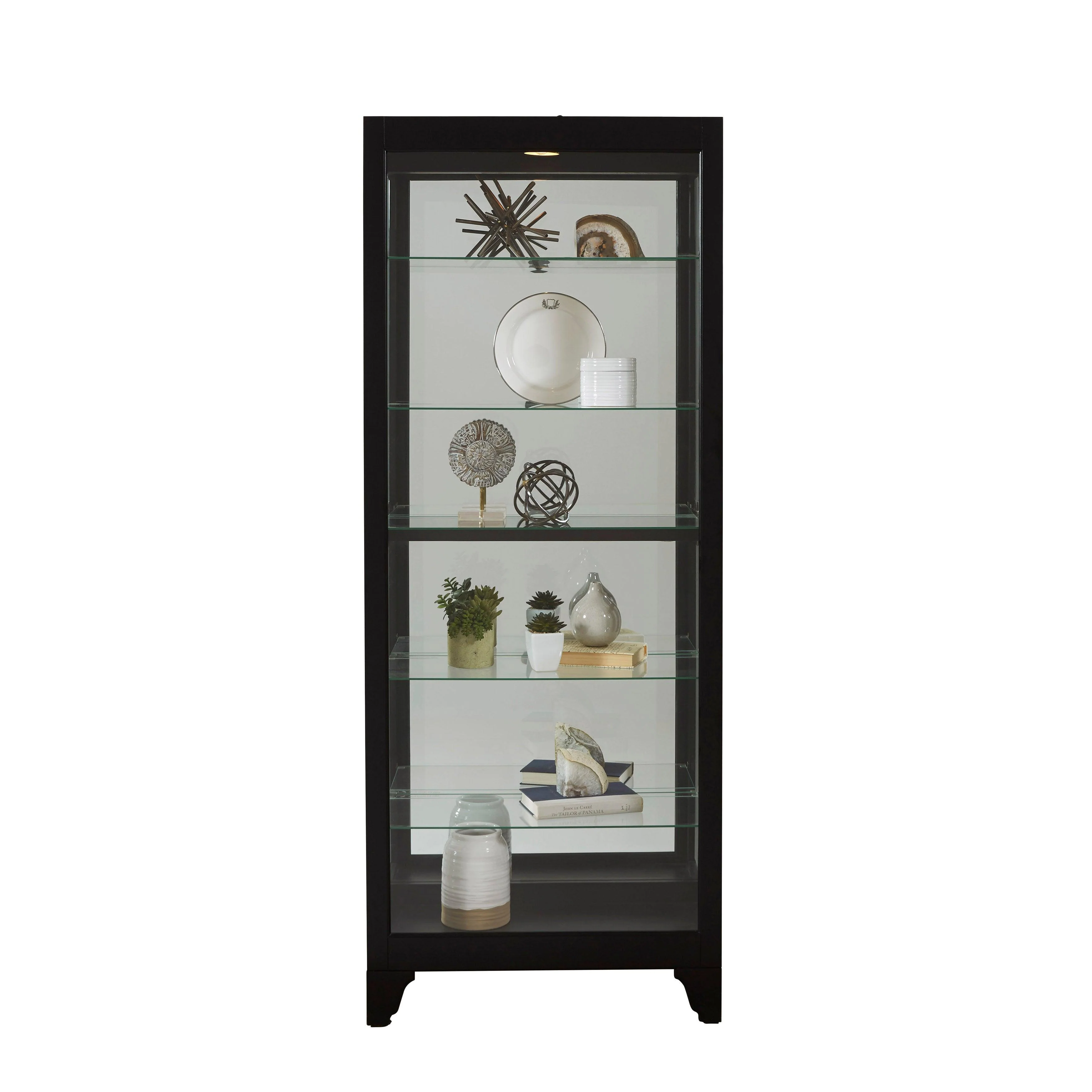 Lighted Gallery Style 5 Shelf Curio Cabinet - Remutear