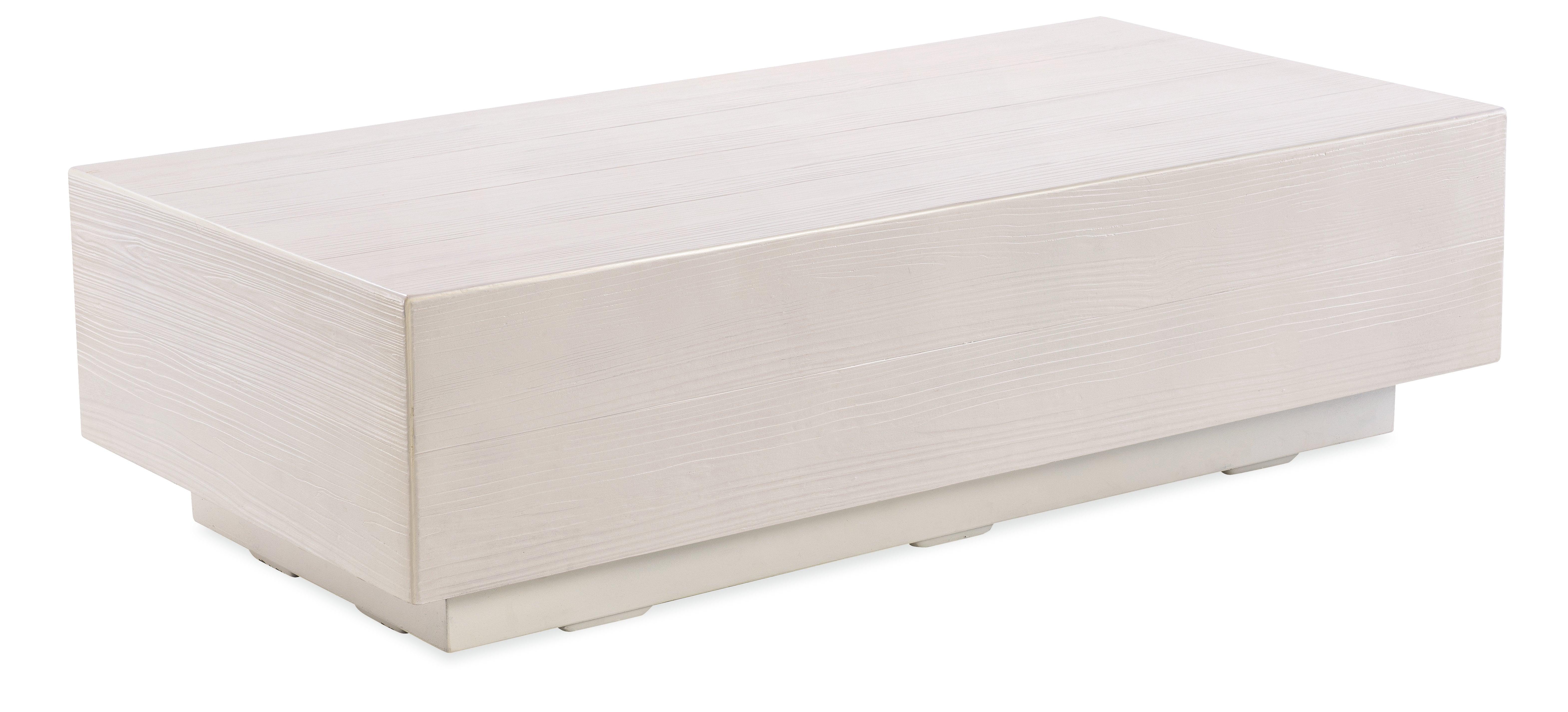 GRFC Faux Bois Coffee Table, Bone Finish - Remutear