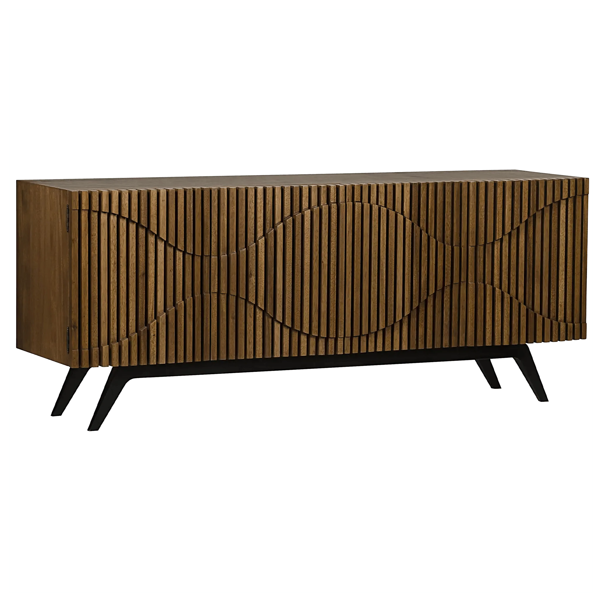 Illusion Sideboard with Steel Base, Dark Walnut - Remutear