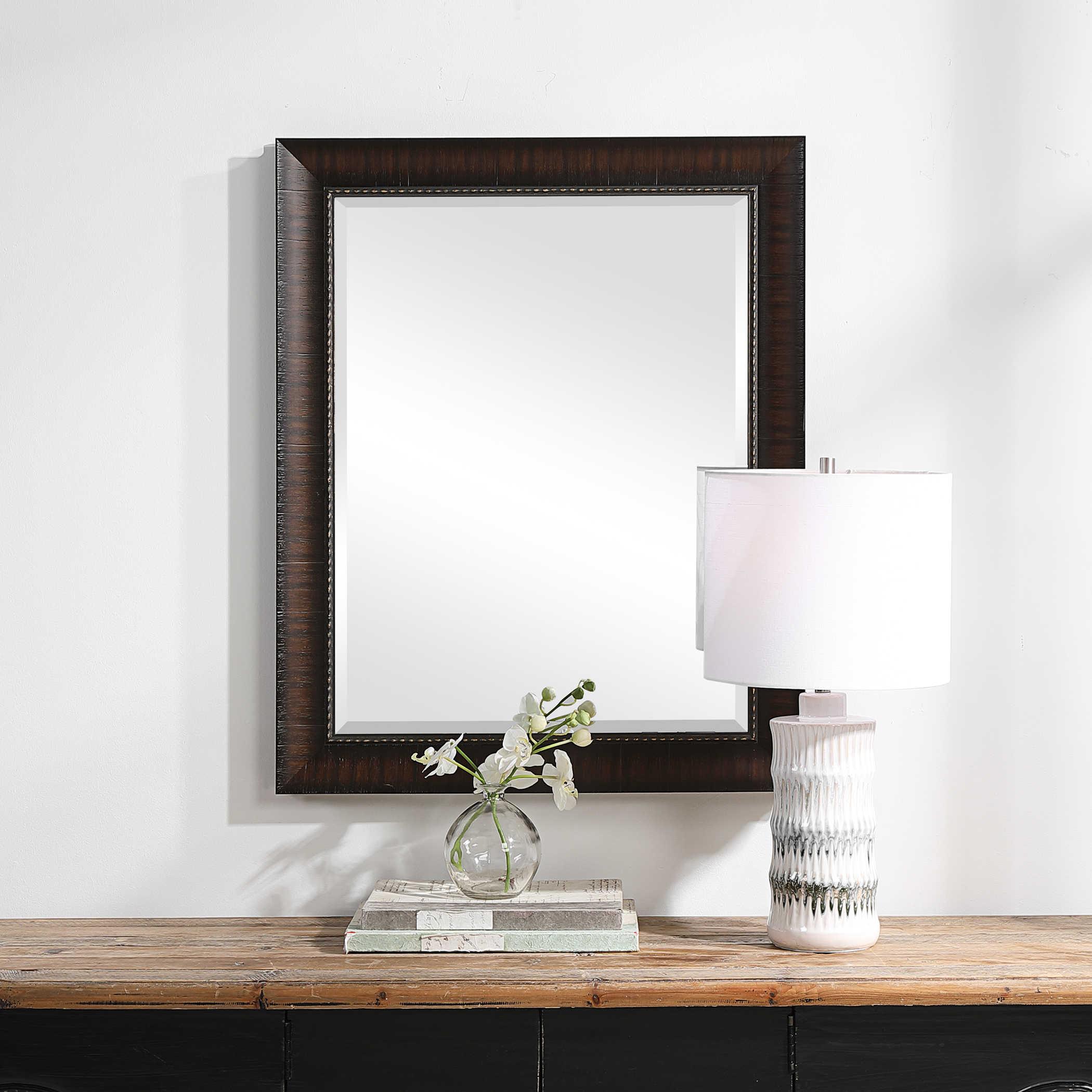 WYTHE BURNISHED WOOD MIRROR - Remutear