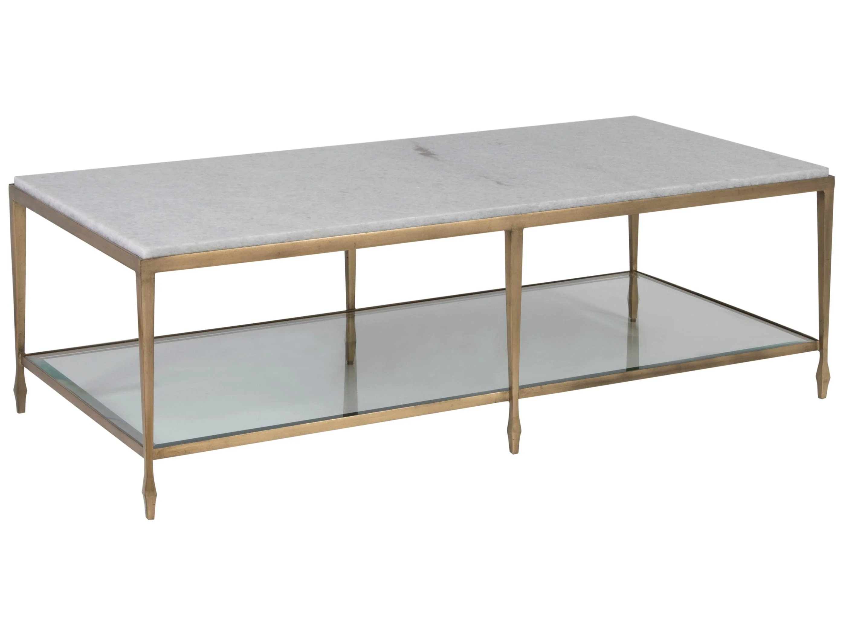 Signature Designs Sashay Gold Rectangular Cocktail Table - Remutear