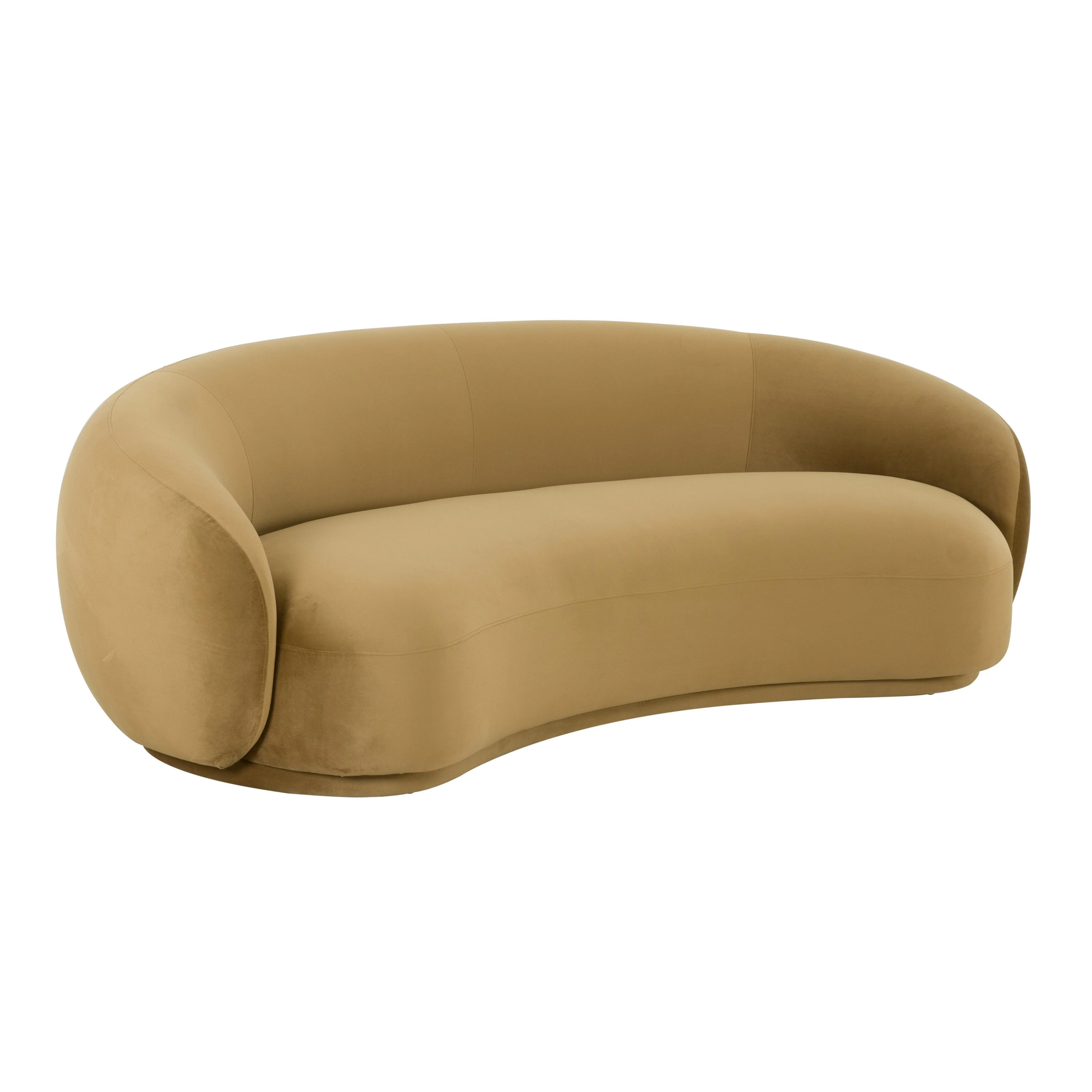Kendall Cognac Velvet Sofa - Remutear