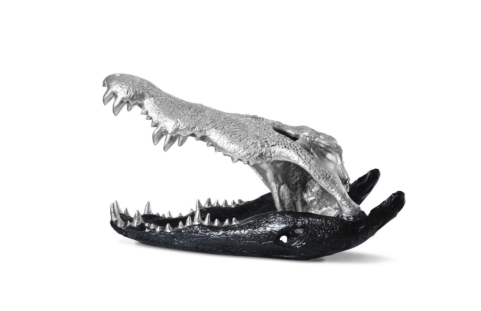 Crocodile Skull, Black/Silver Leaf - Remutear