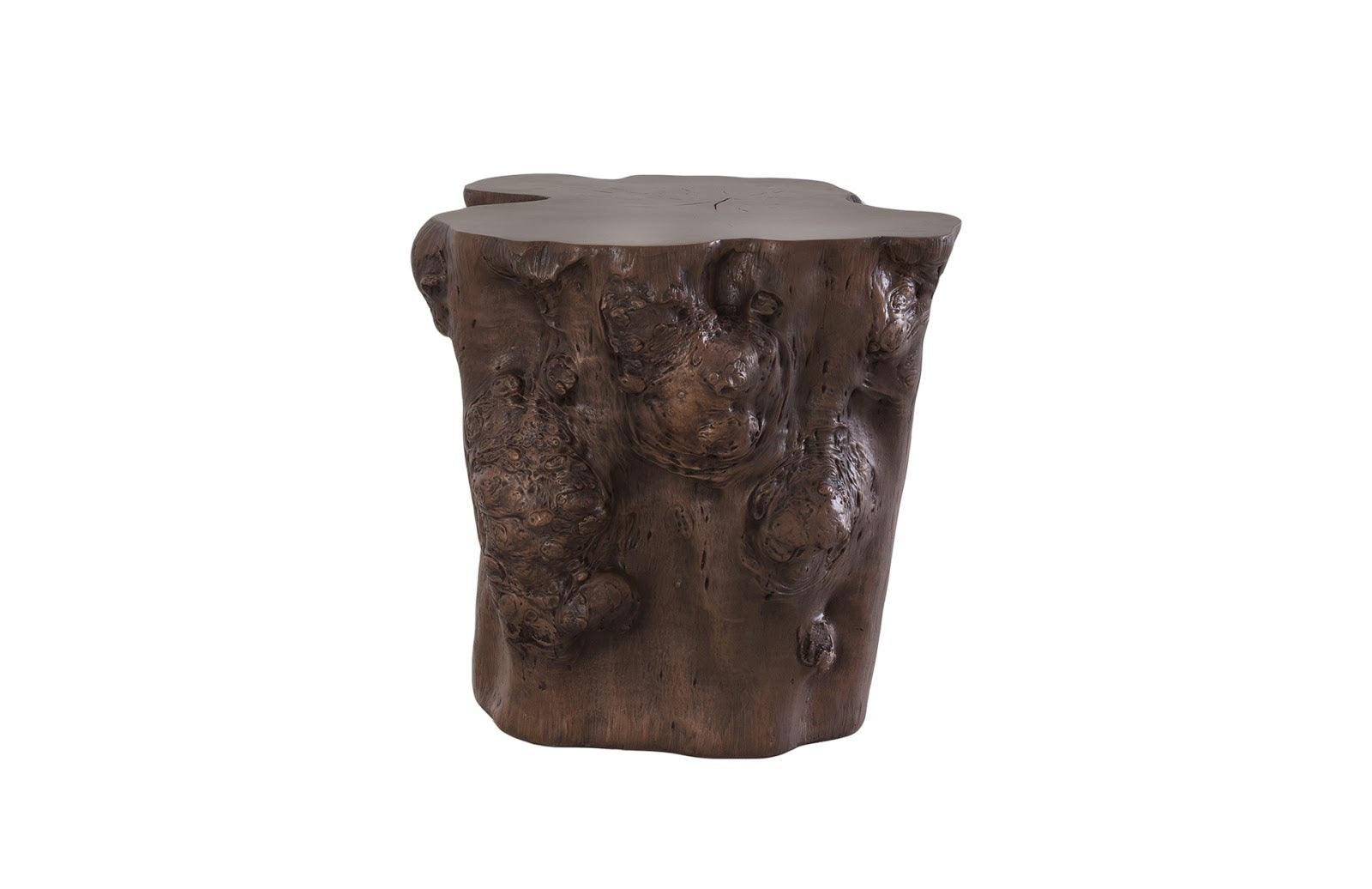 Log Side Table, Bronze - Remutear