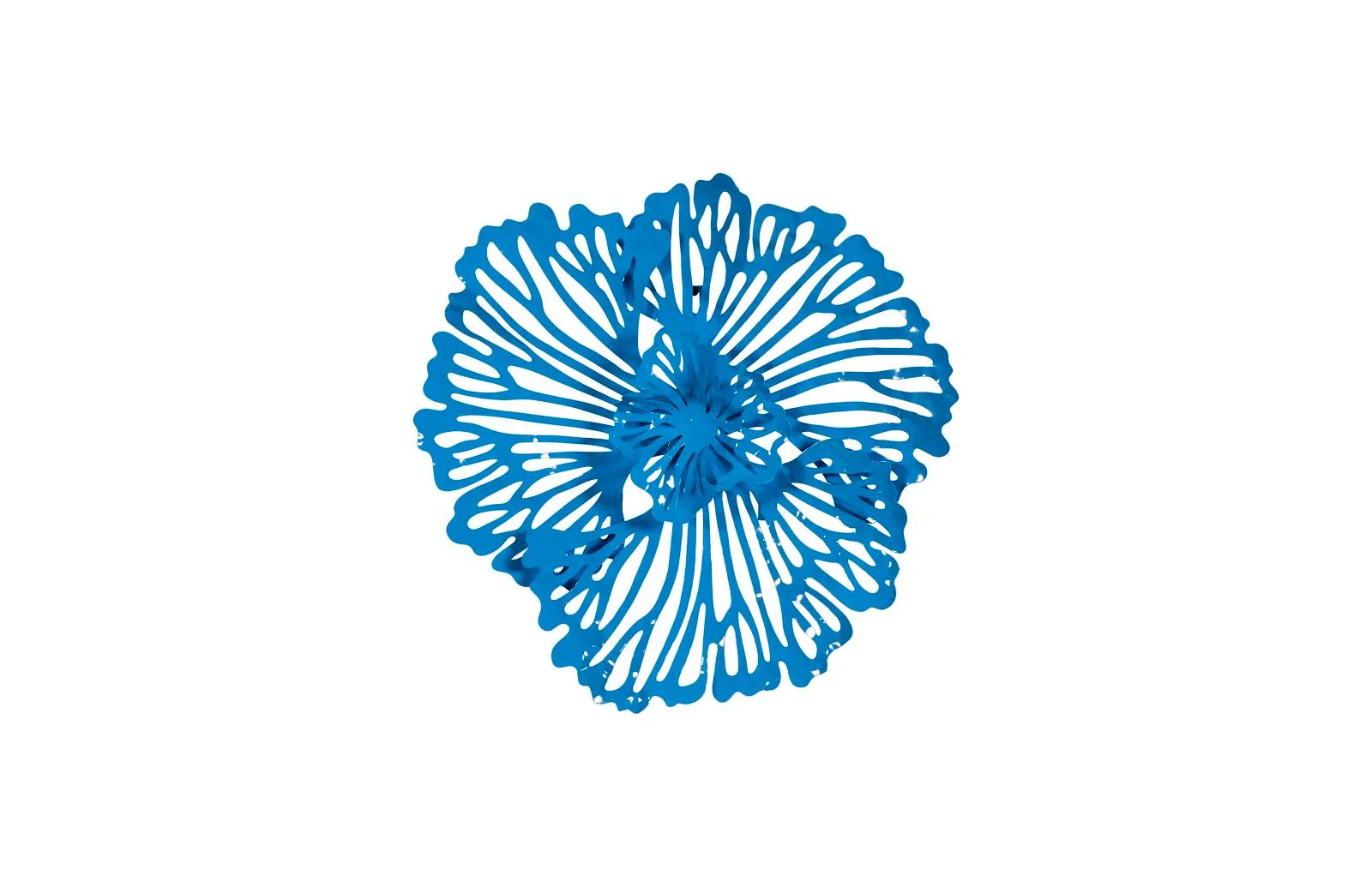 Flower Wall Art, Extra Small, Blue, Metal - Remutear