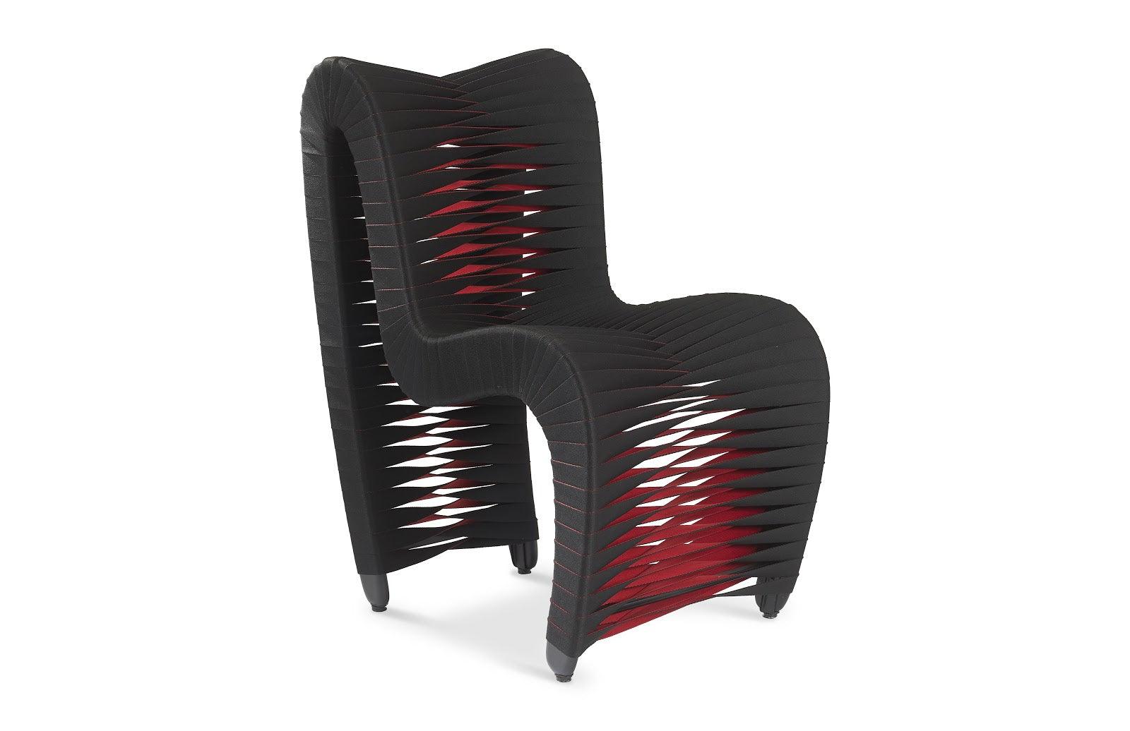 Seat Belt Dining Chair, Black/Red - Remutear