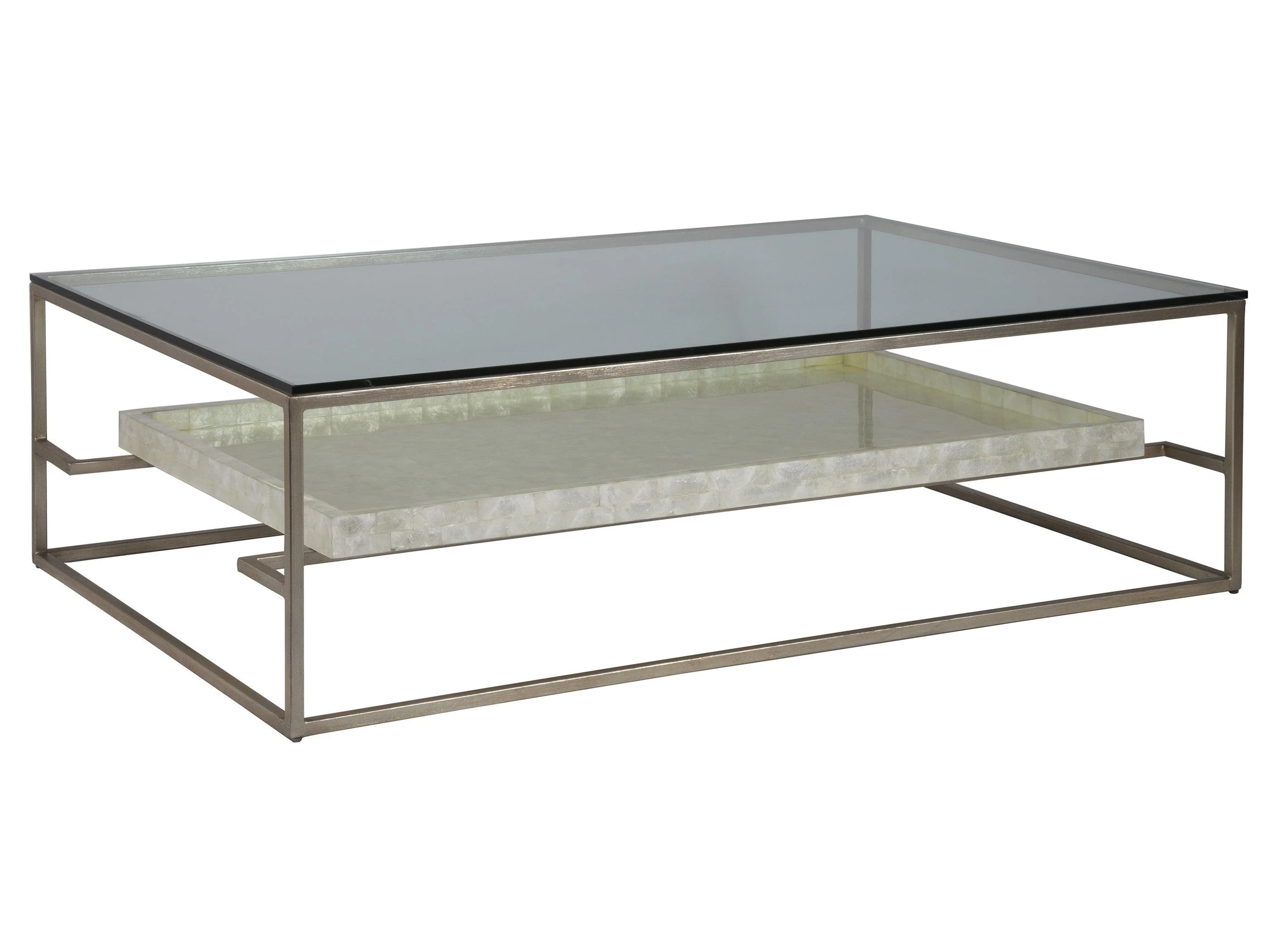 Signature Designs Cumulus Capiz Large Rectangular Cocktail Table - Remutear