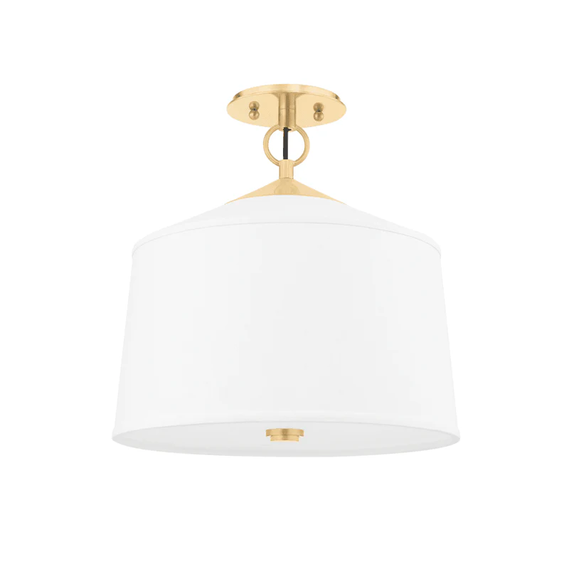 WHITE PLAINS 1 LIGHT SEMI FLUSH MOUNT - Remutear
