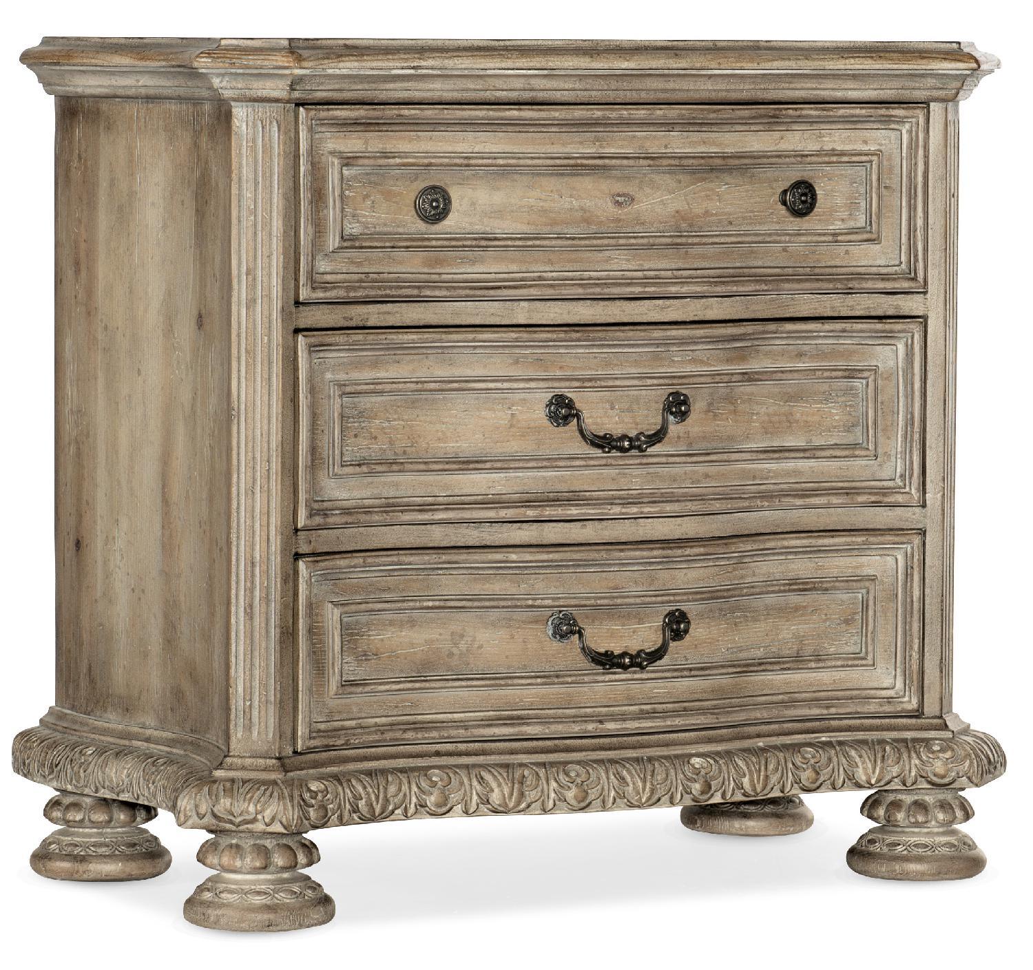 Castella Three Drawer Nightstand - Remutear