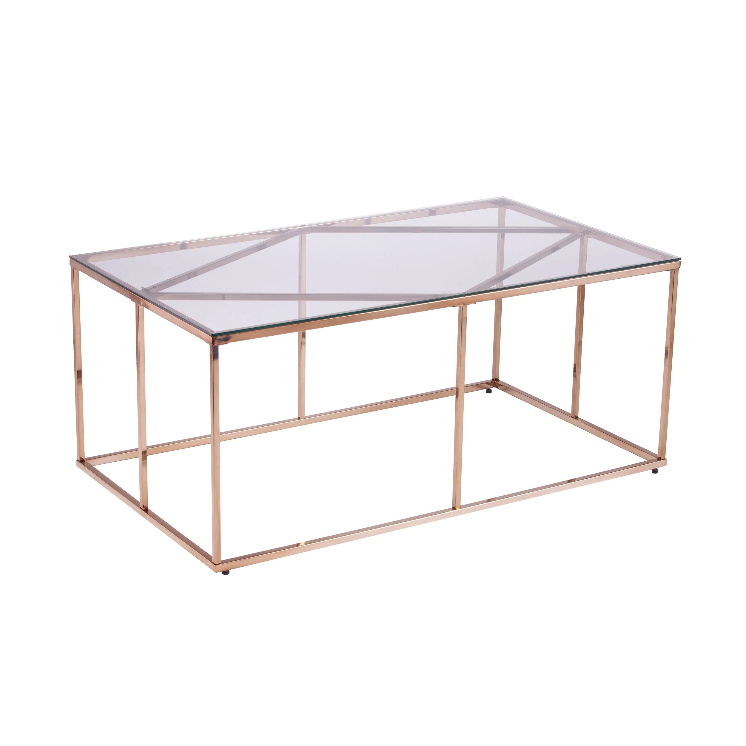 Nicholance Contemporary Glass-Top Cocktail Table - Remutear
