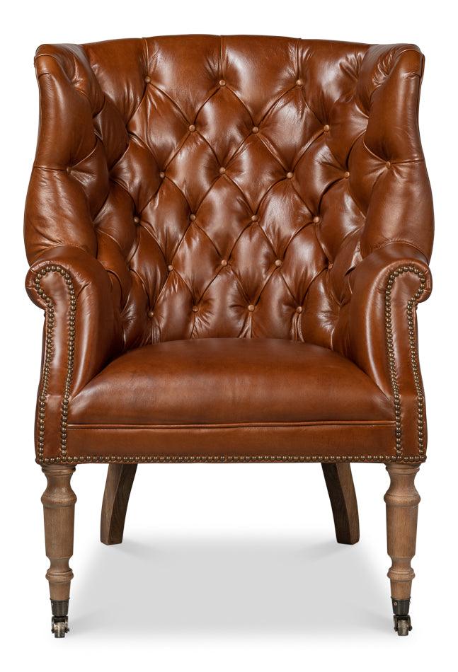 Welsh Leather Chair - Vintage Havana - Remutear