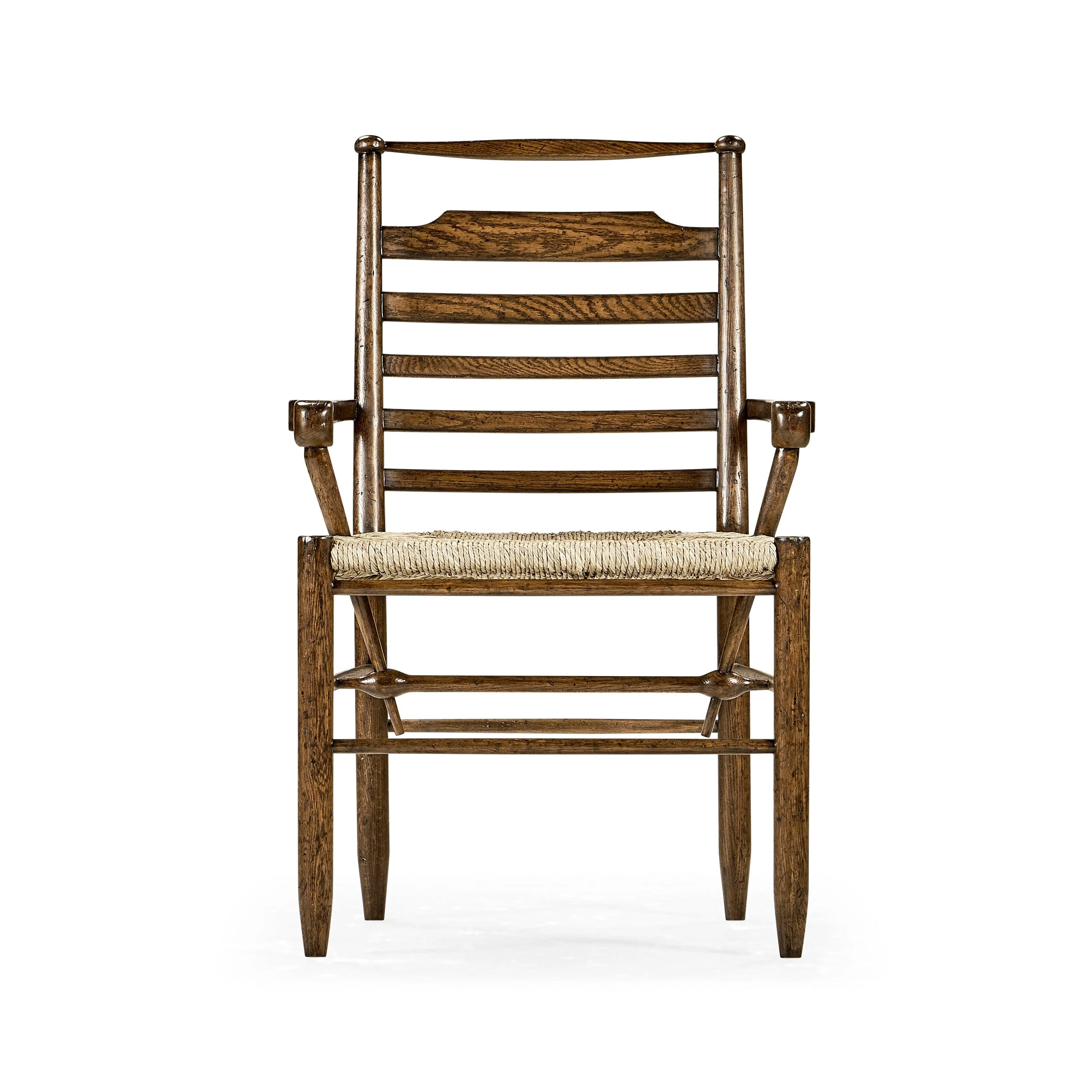 Buckingham Buckingham Dark Oak Ladder Back Arm Chair - Set of 2 - Remutear