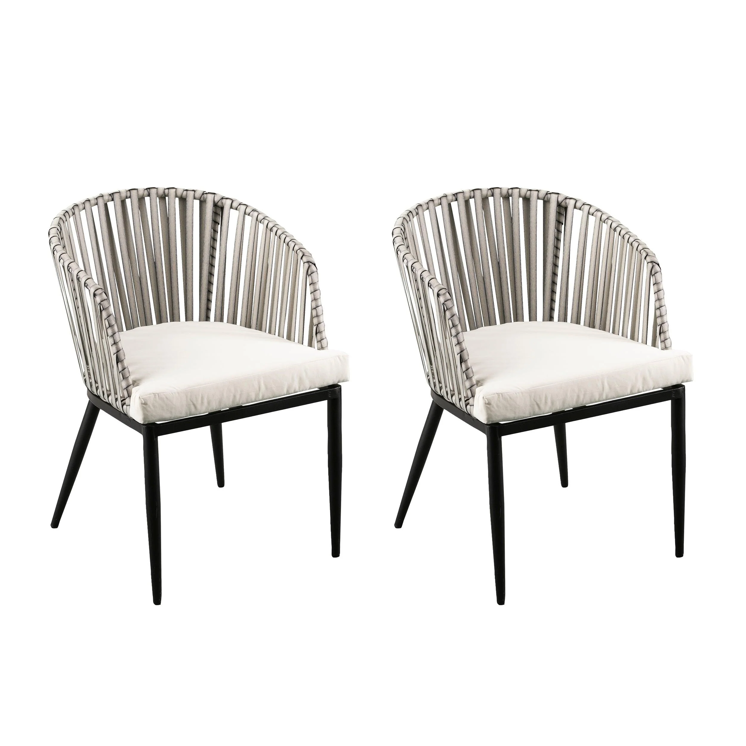 Melilani Outdoor Chairs w/ Cushions – 2pc Set - Remutear
