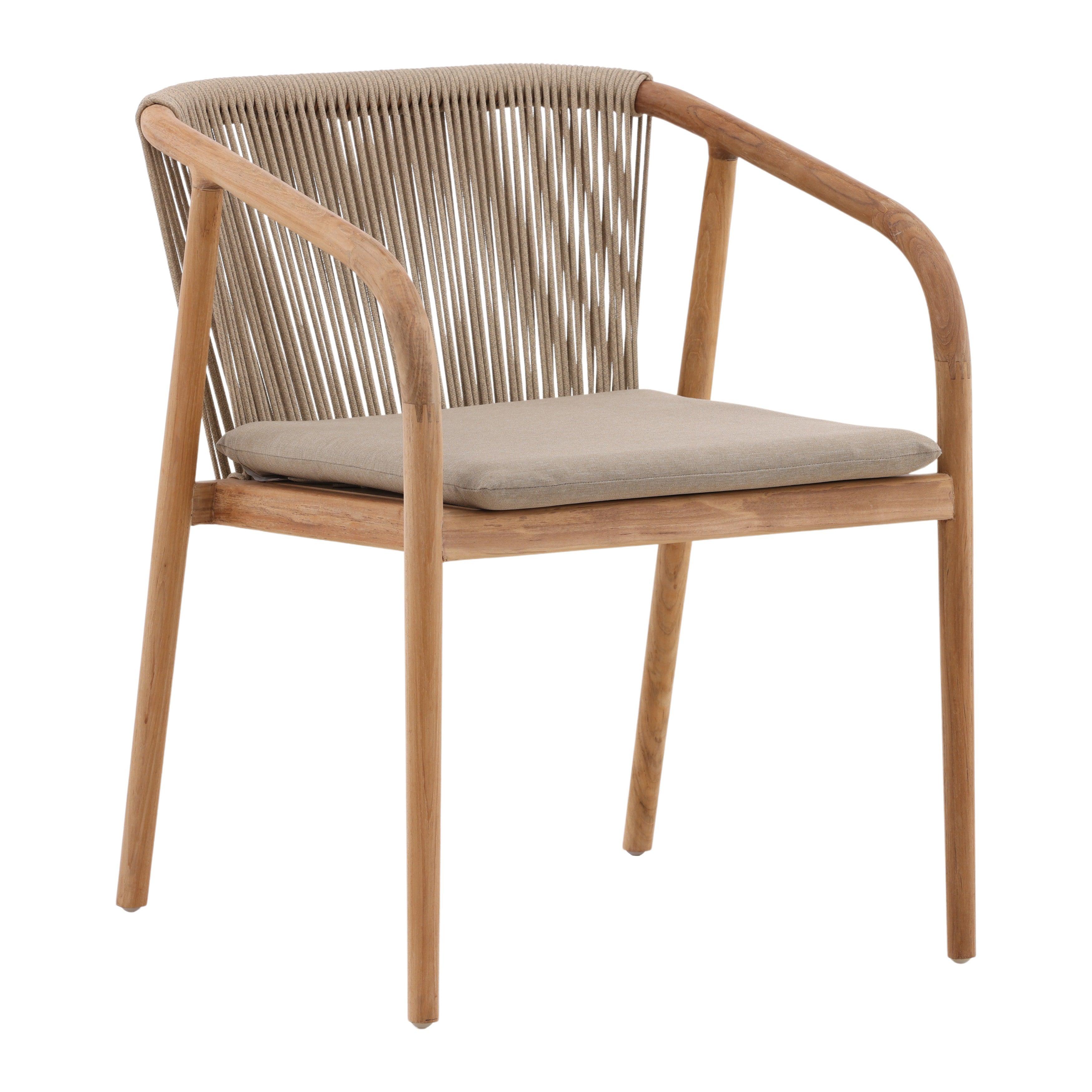 Carsen Outdoor Dining Chair Beige - Remutear