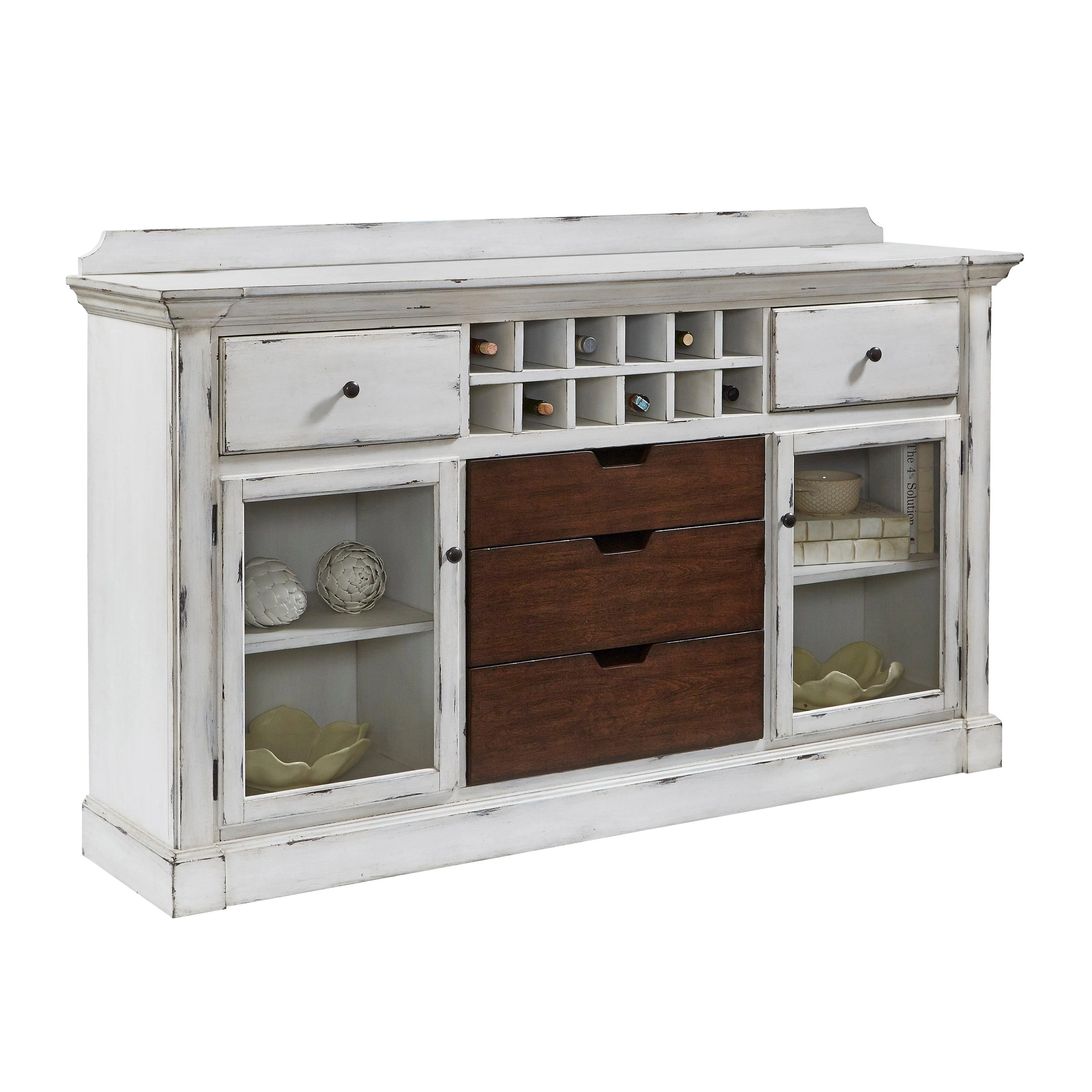 Distressed Sideboard with Storage and USB - Remutear