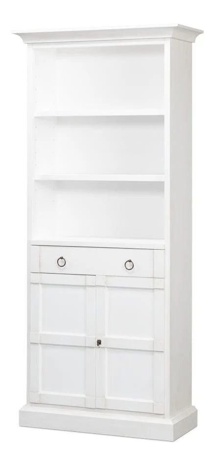 Bookcase With Doors - Cortina White - Remutear