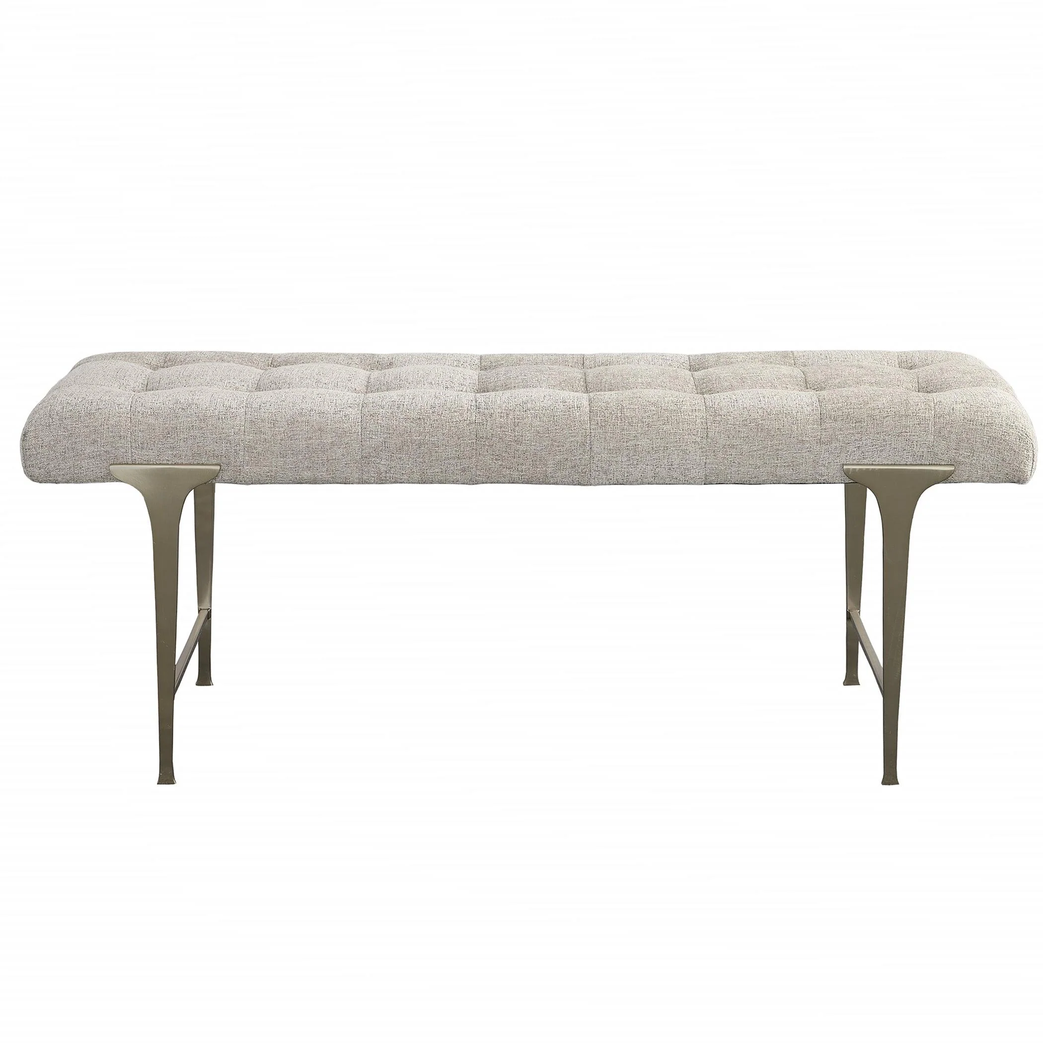 Imperial Upholstered Gray Bench - Remutear