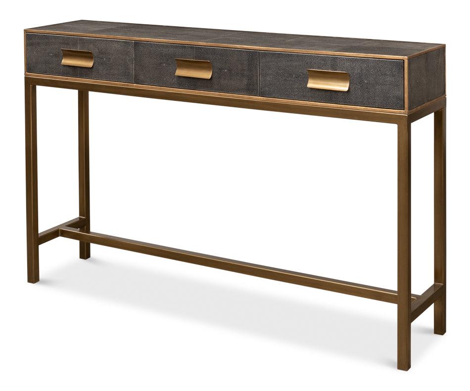 Gideon Shagreen Console Table - Ant.Grey - Remutear