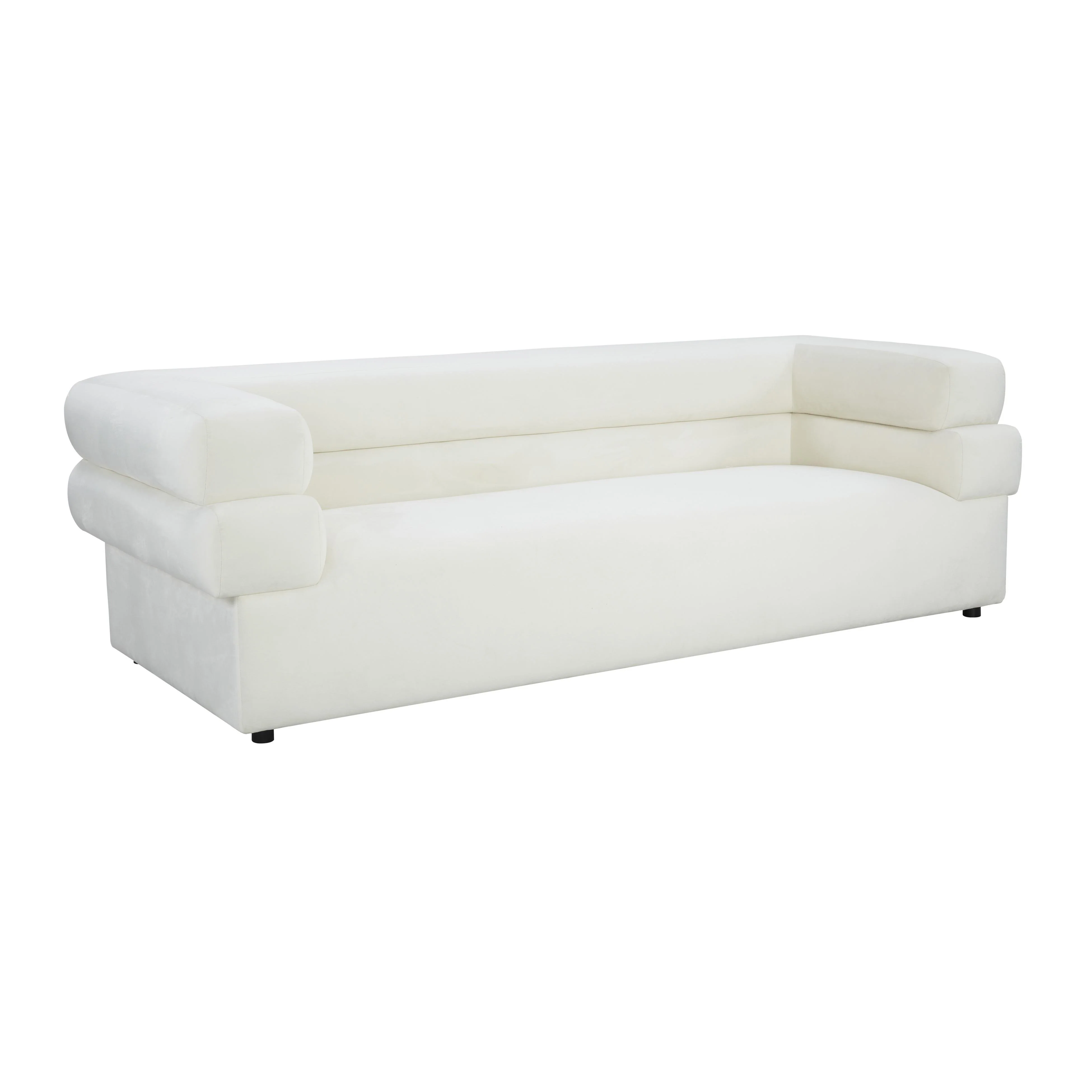 Elsa Cream Velvet Sofa - Remutear