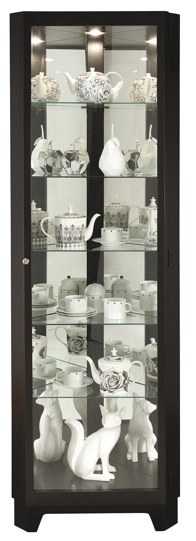 Melissa IV Corner Curio Cabinet - Remutear
