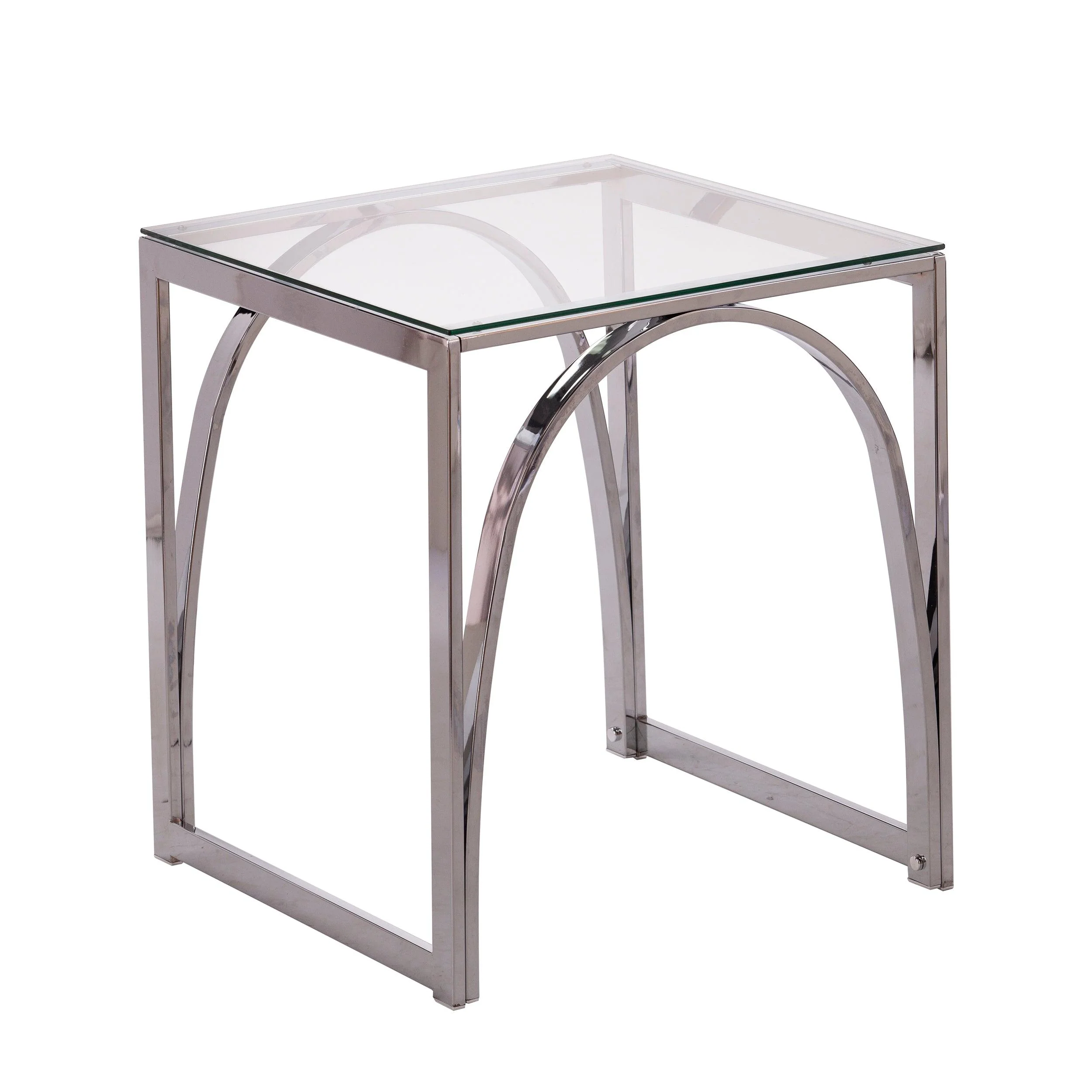 Stevenly Square Glass-Top End Table - Remutear