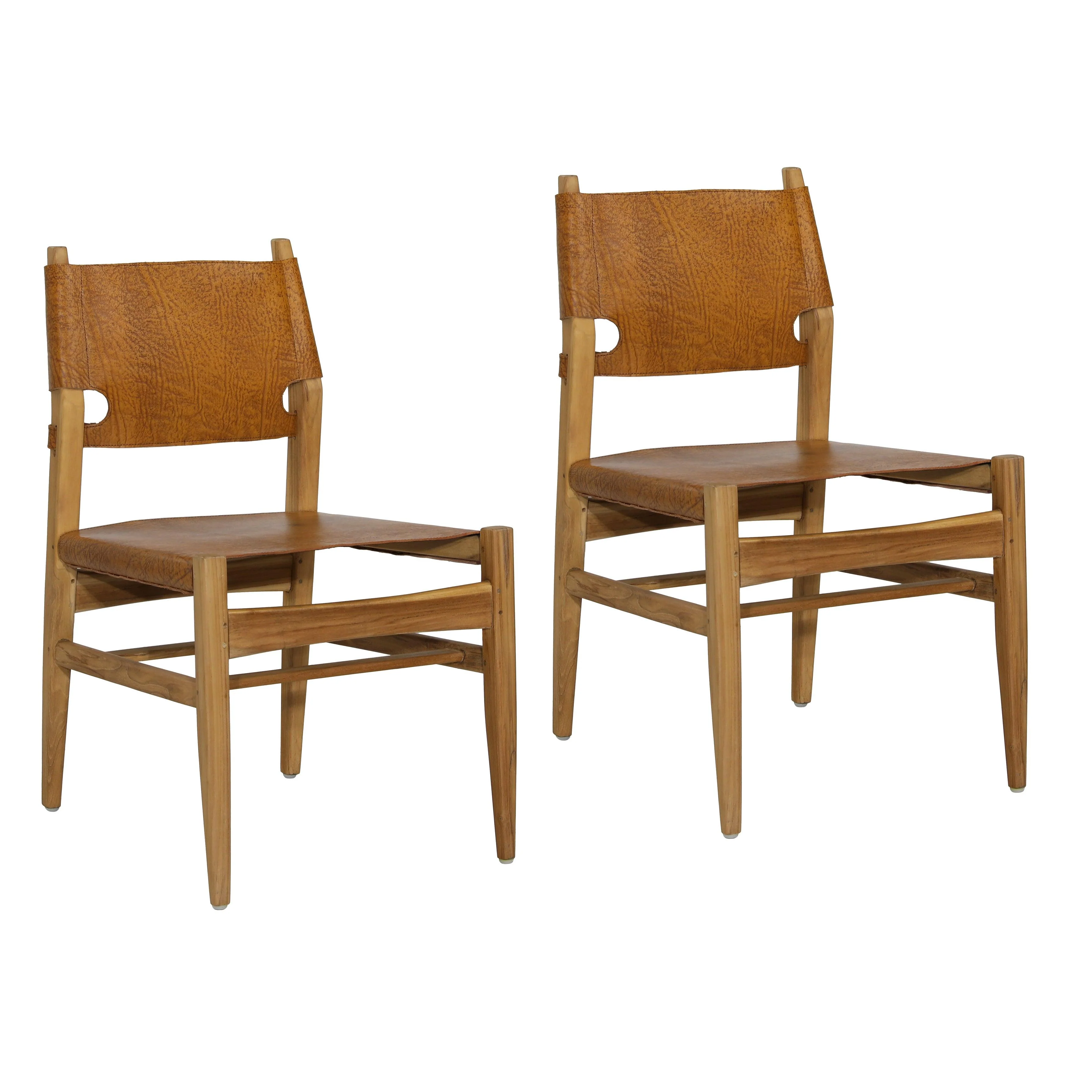Rosanna Dining Chair Set of 2 Brown - Remutear
