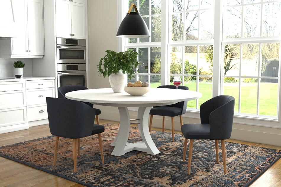 Monument Jupe Dining Tbl Med Work White - Remutear
