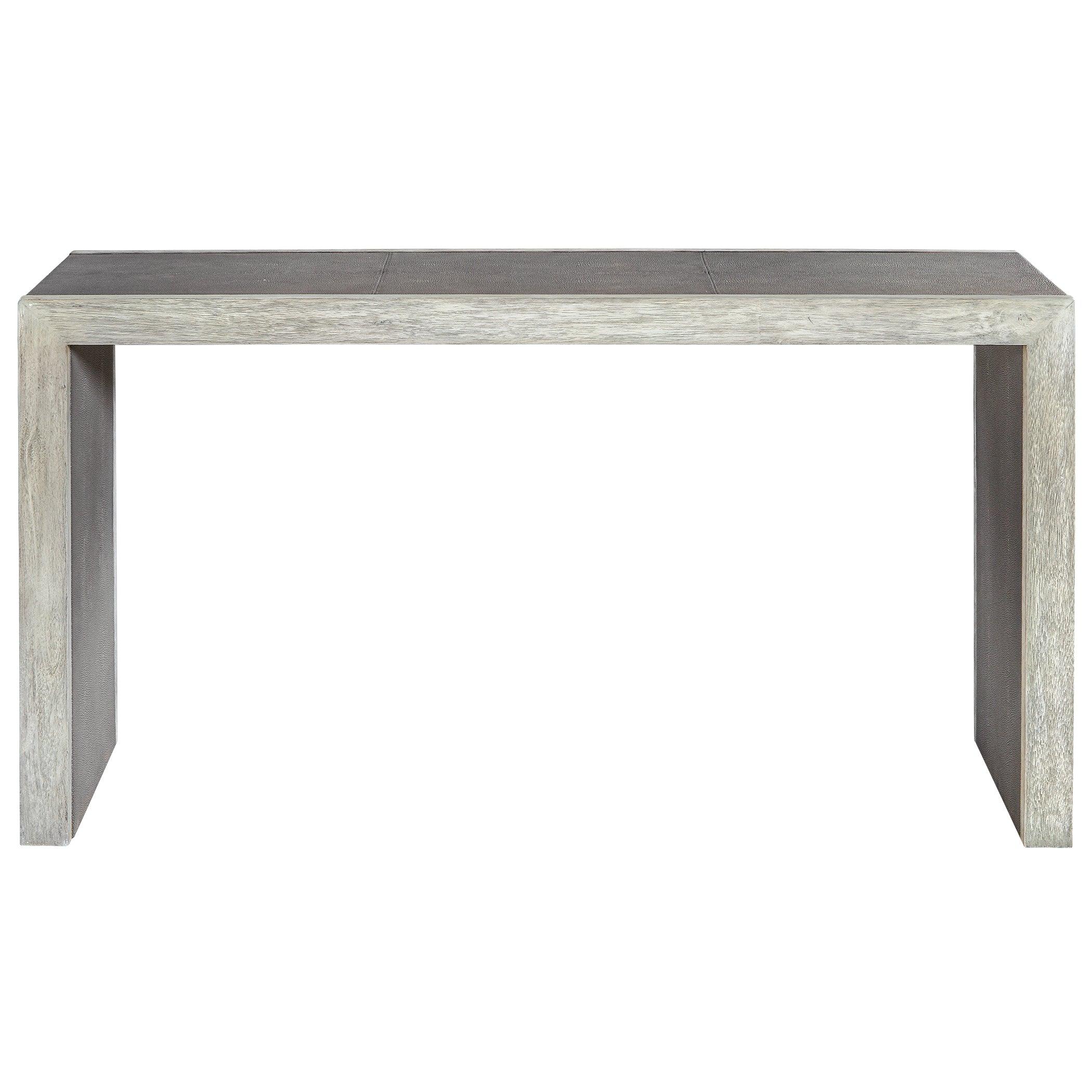 AERINA AGED GRAY CONSOLE TABLE - Remutear