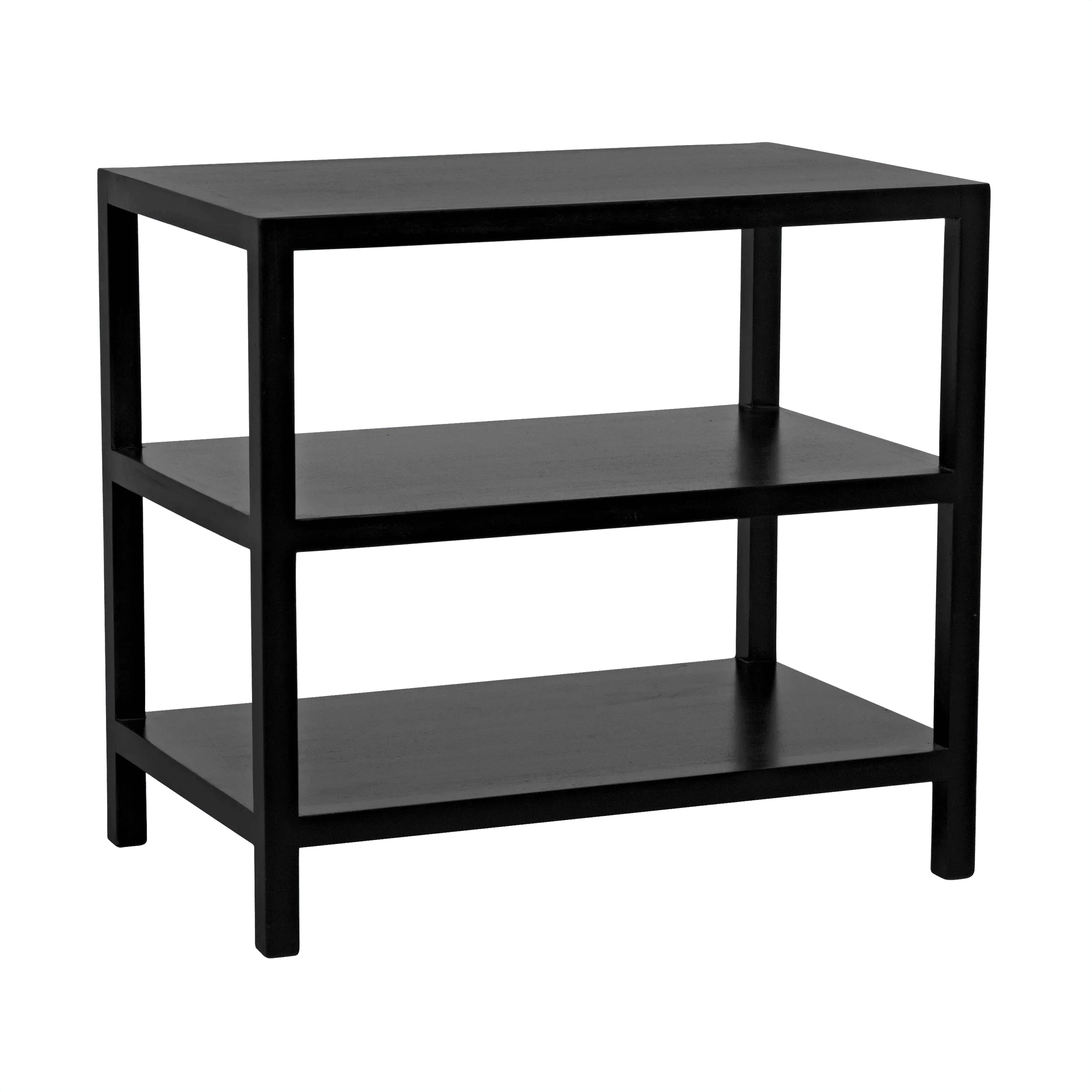 2 Shelf Side Table, Hand Rubbed Black - Remutear
