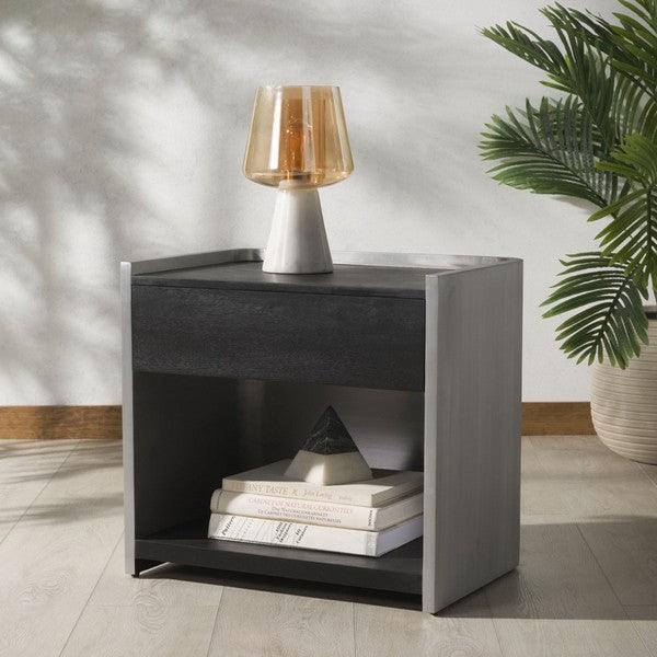 Ottawa Wood And Aluminum Nightstand - Remutear