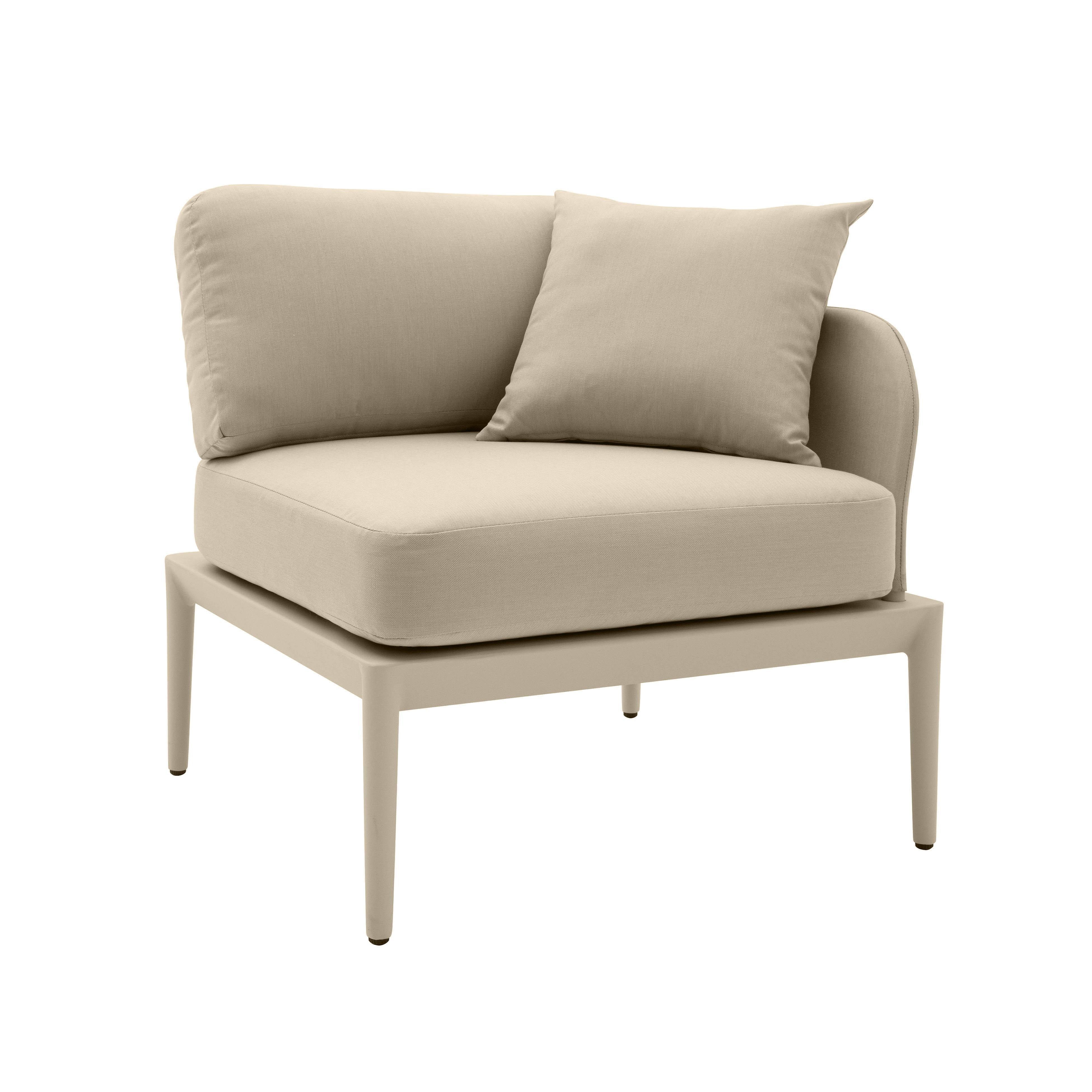Kapri Taupe Modular Outdoor RAF Corner Seat - Remutear