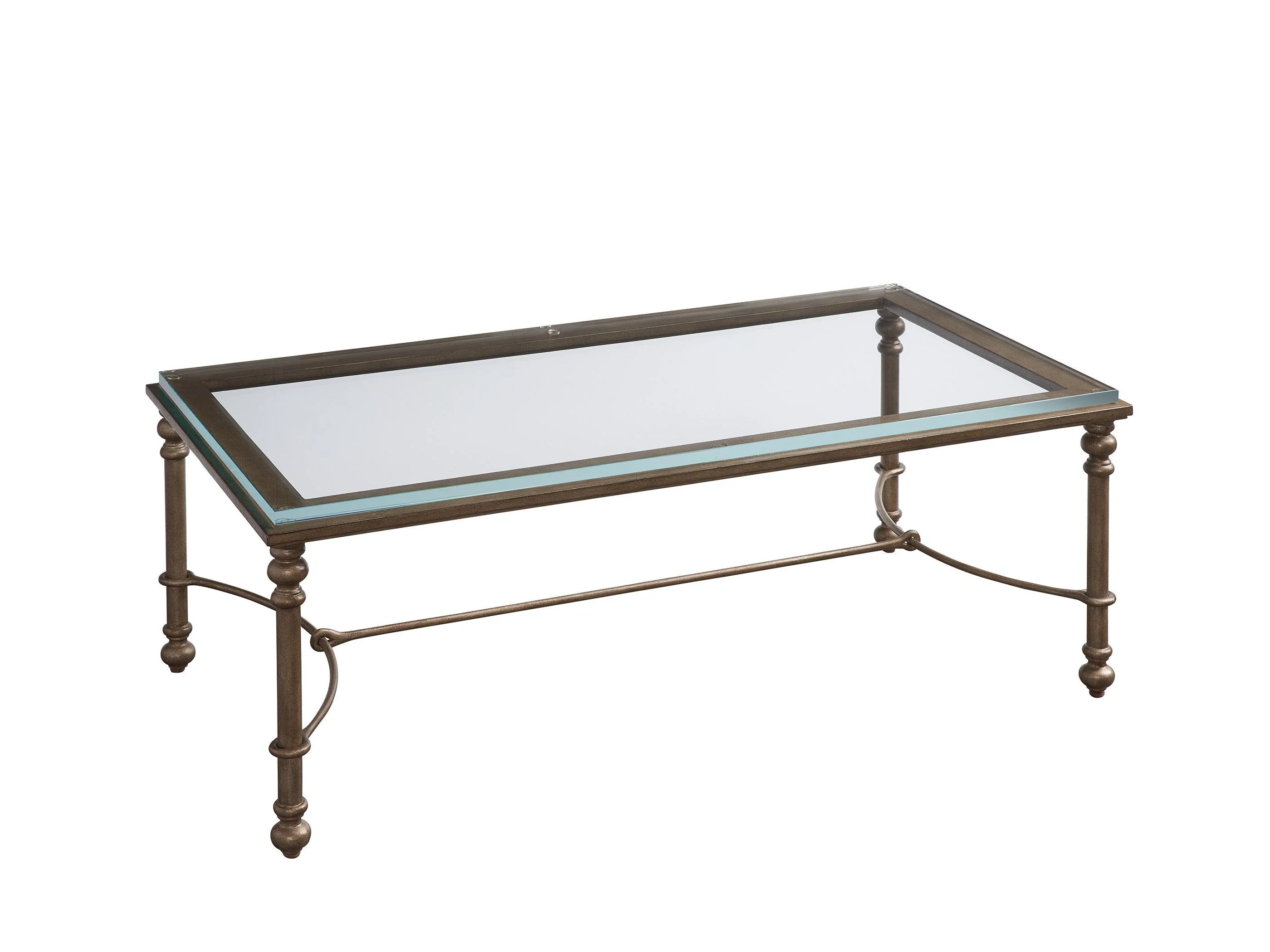 Laguna Bluff Metal And Glass Cocktail Table - Remutear