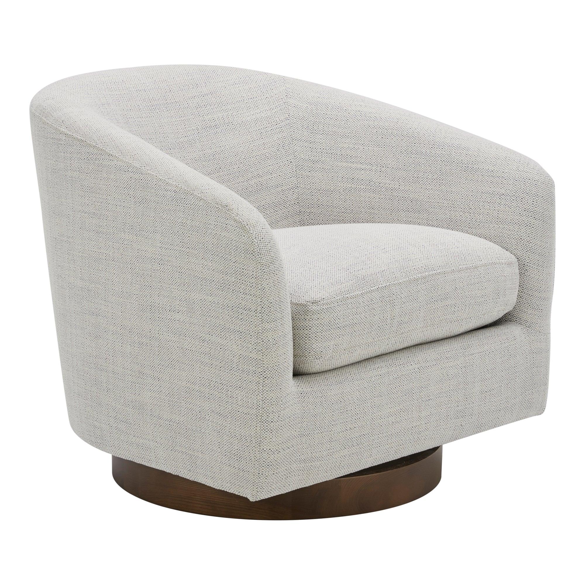 Oscy Swivel Chair Splashed White - Remutear
