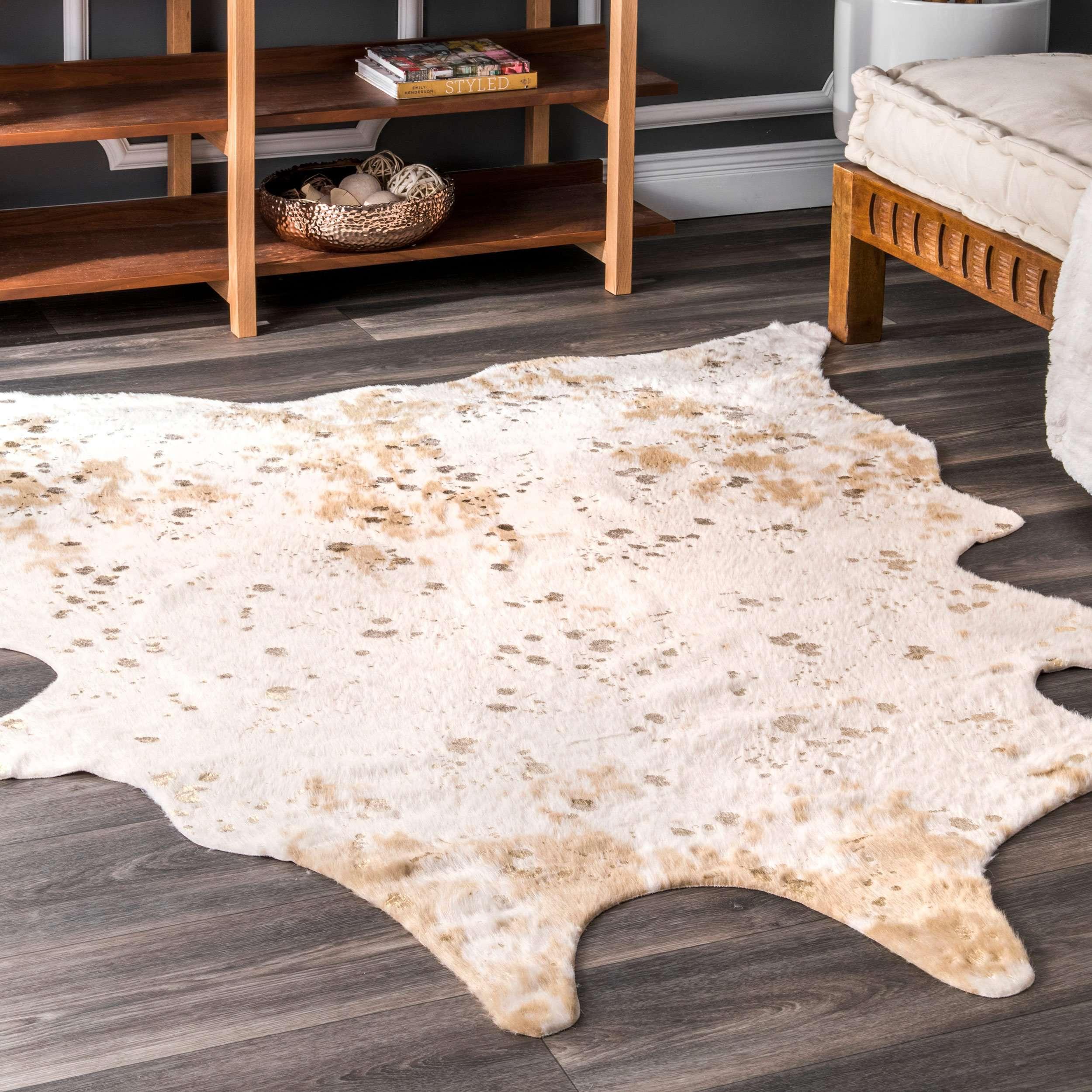 Iraida Faux Cowhide Area Rug - Remutear