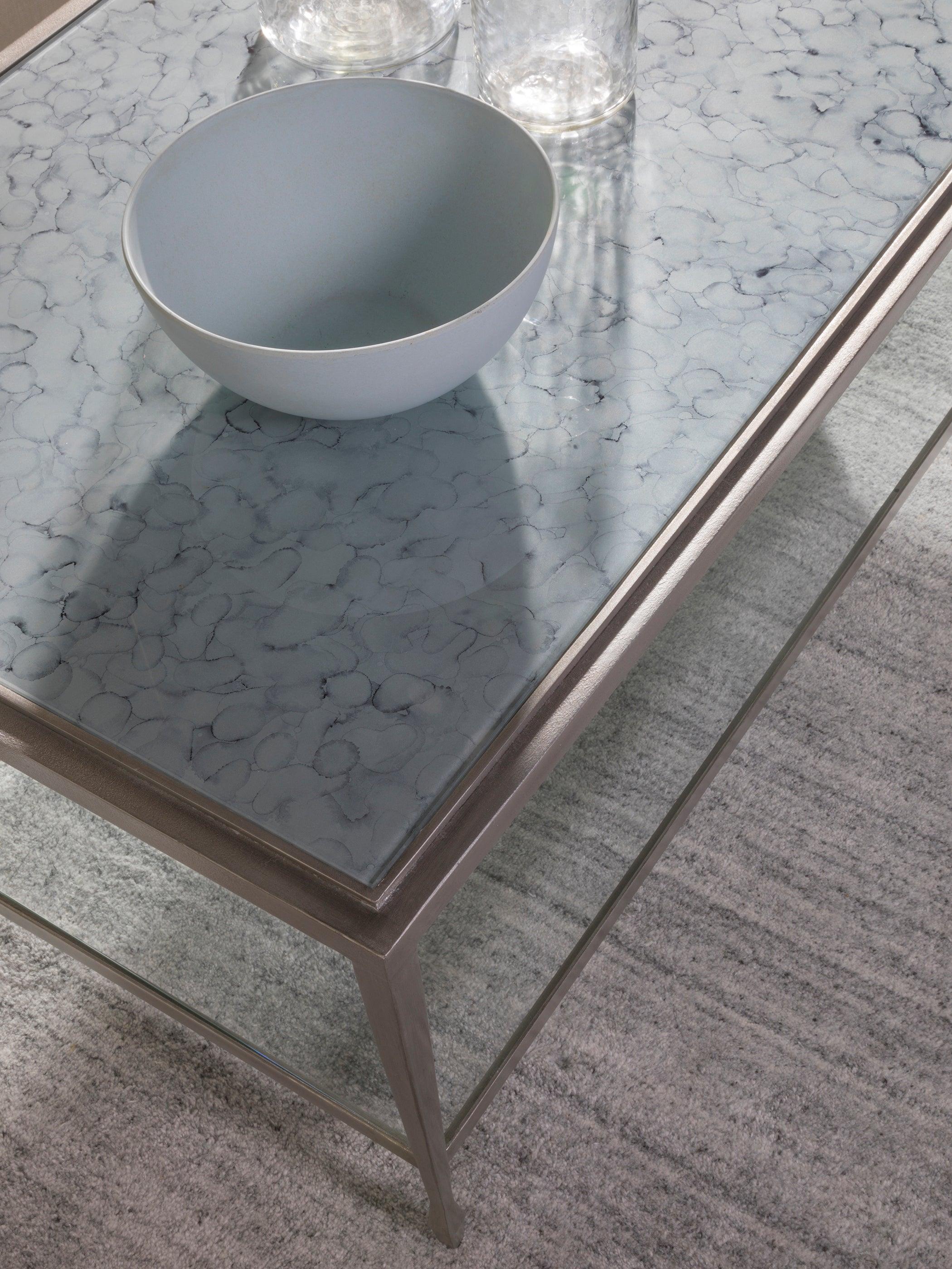 Signature Designs Sashay Silver Rectangular Cocktail Table - Remutear