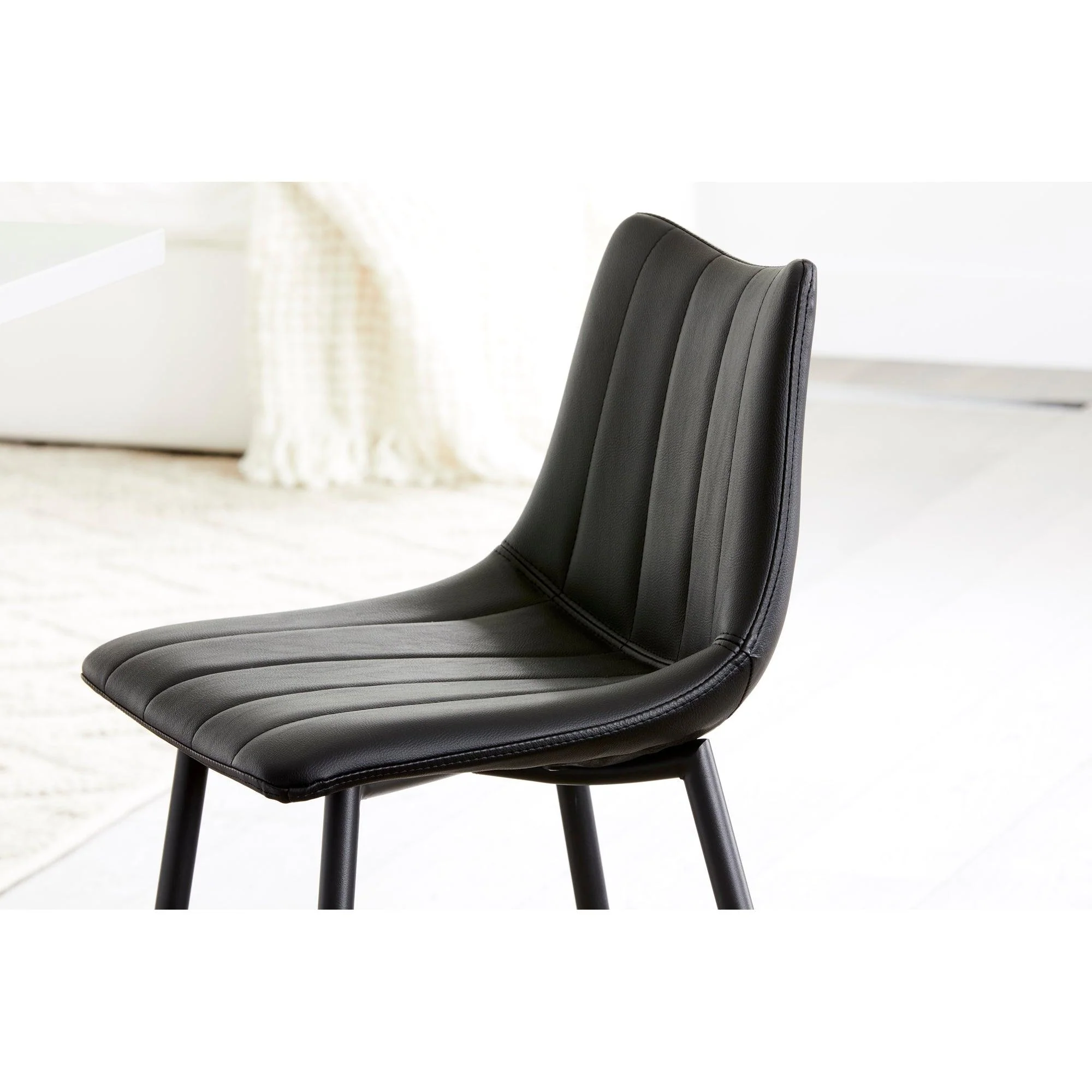 Alibi Counter Stool Matte Black - Set Of Two - Remutear