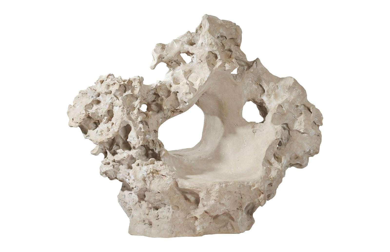 Colossal Cast Stone Sculpture with Seat, Roman Stone - Remutear