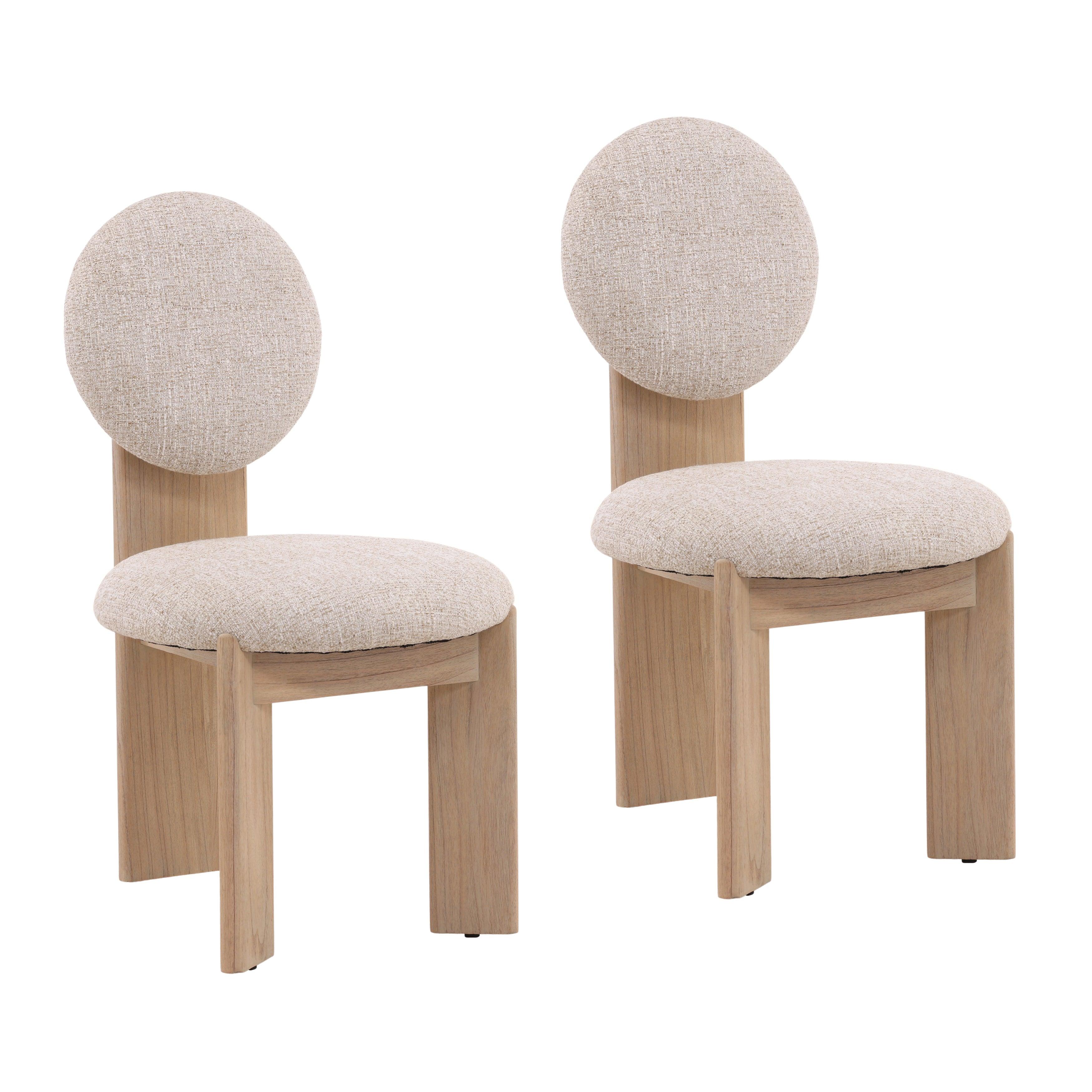 Brissa Dining Chair Set of 2 Cream - Remutear
