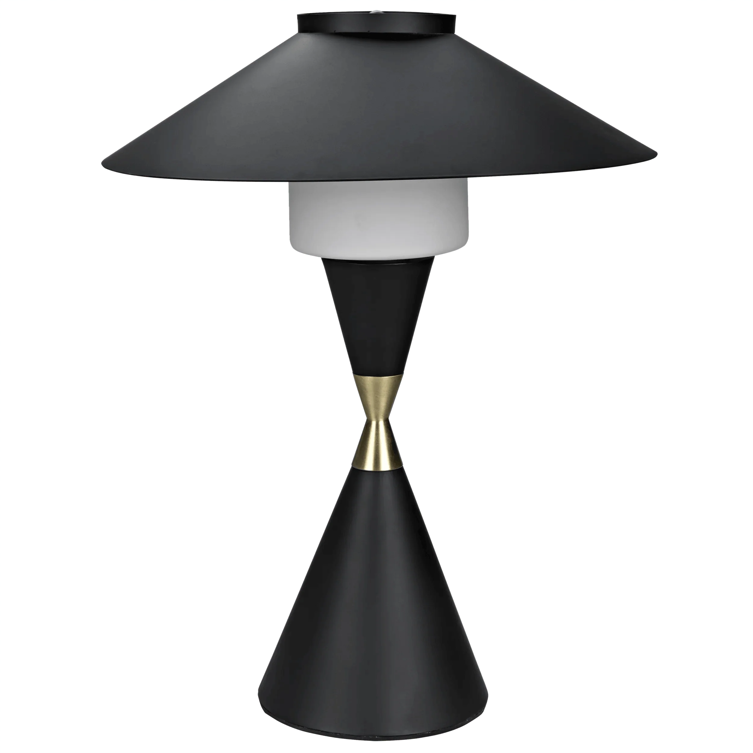 Lucia Table Lamp, Black Steel with Mb Detail - Remutear