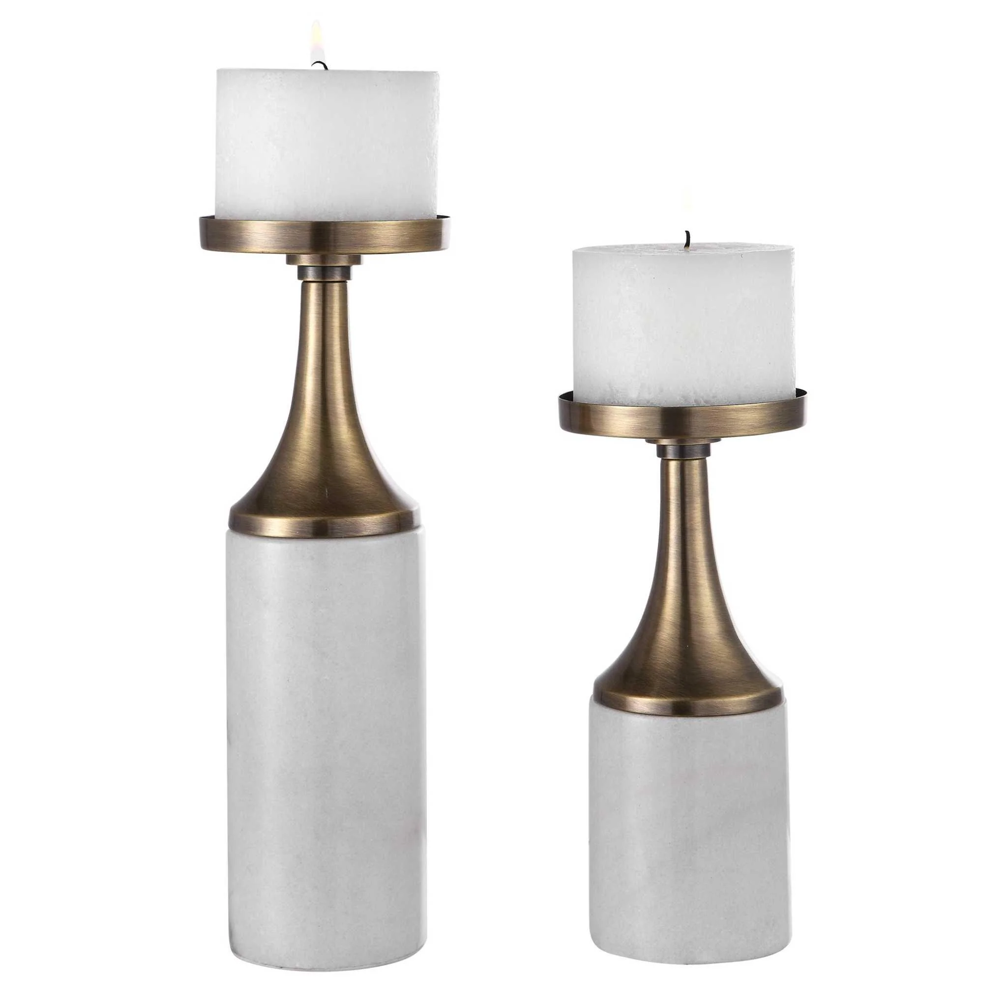 CASTIEL MARBLE CANDLEHOLDERS, SET/2 - Remutear