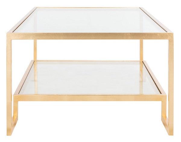 VIVIAN RECTANGLE GOLD LEAF COFFEE TABLE - Remutear