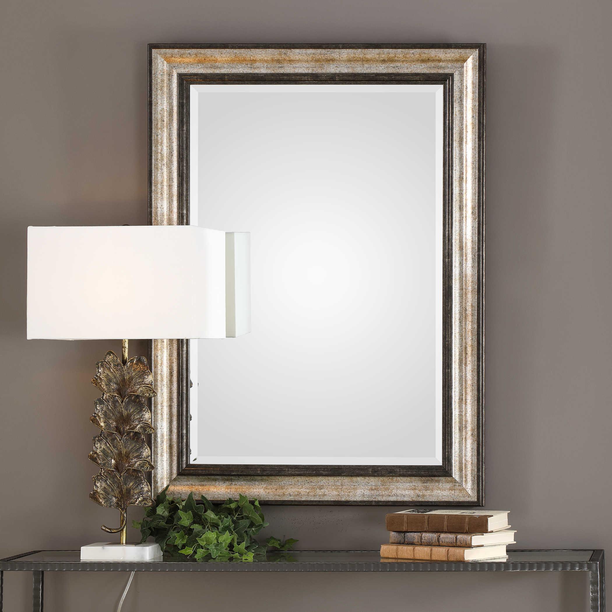 SHEFFORD ANTIQUED SILVER MIRROR - Remutear