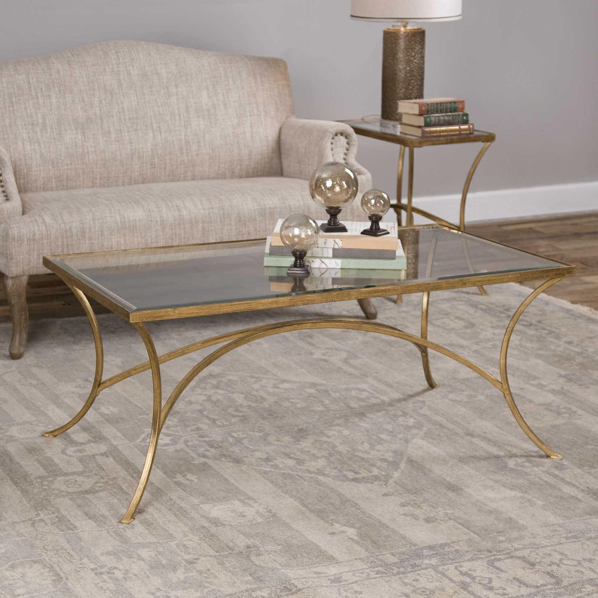 ALAYNA GOLD COFFEE TABLE - Remutear